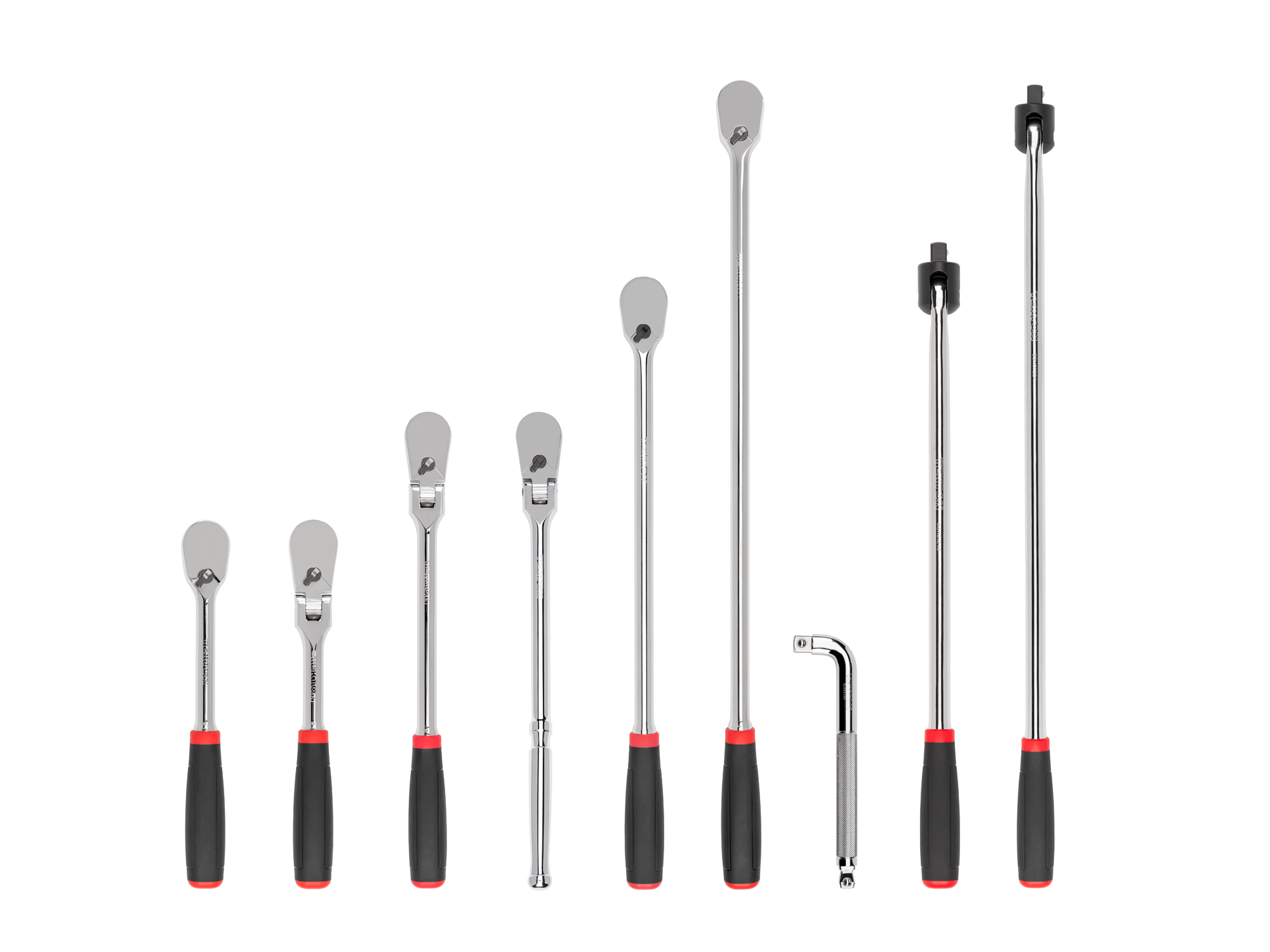 1/2 Inch Drive Comfort Grip Ratchet, L-Handle, and Breaker Bar Set (9-Piece)