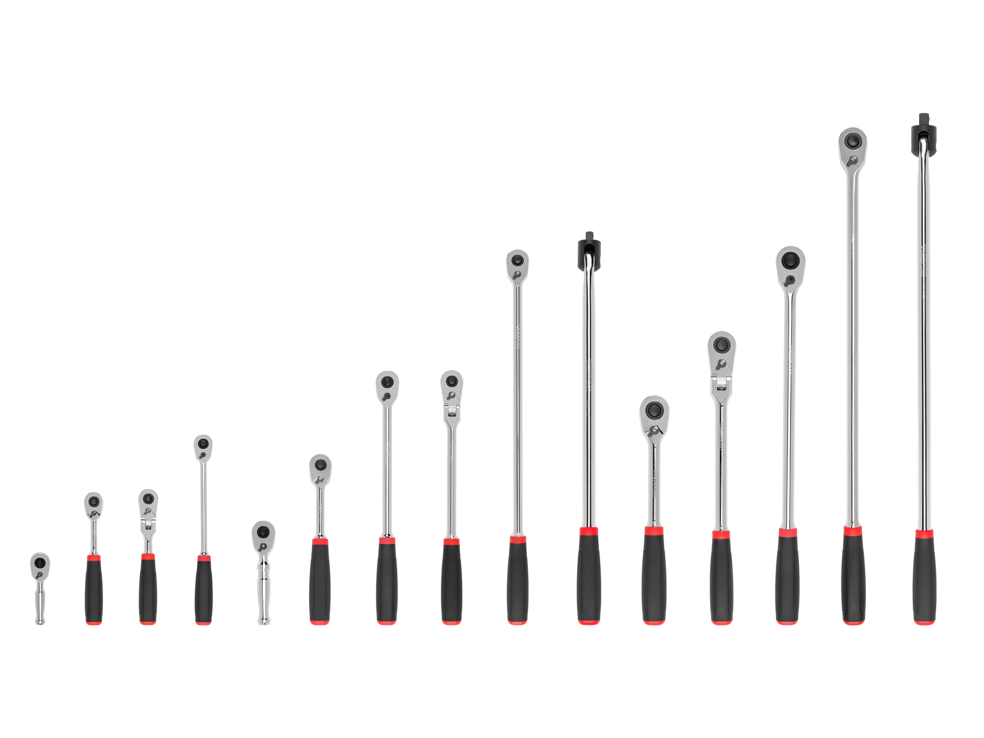 TEKTON 1/4, 3/8, 1/2 Inch Drive Quick-Release Comfort Grip Ratchet and Breaker Bar Set (15-Piece)