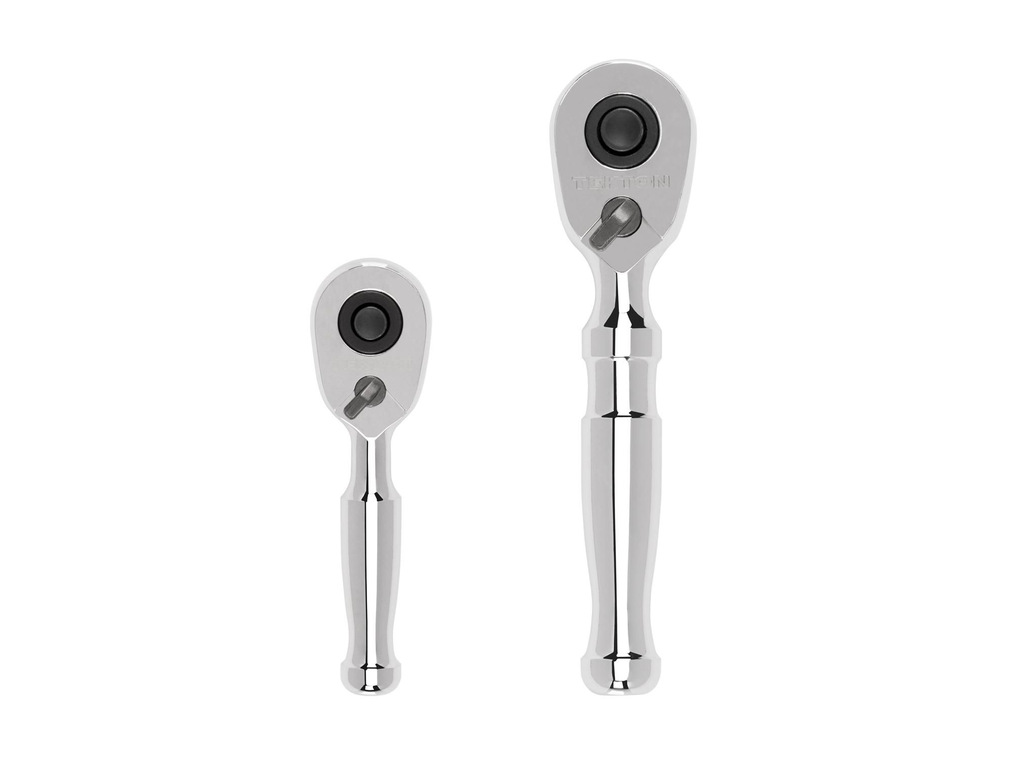 Front view of Tekton ratchet set. Item #SRH91105