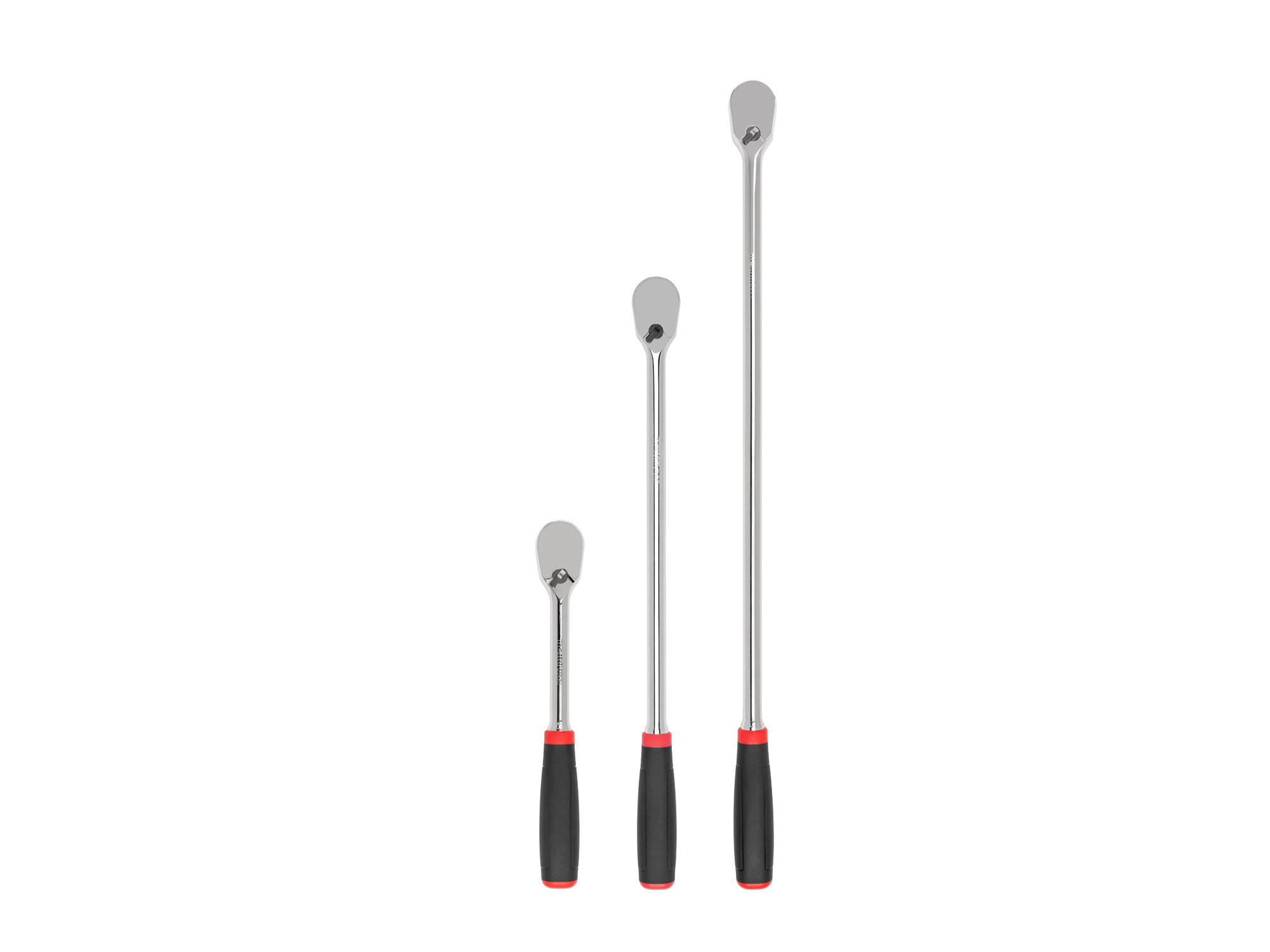 TEKTON 1/2 Inch Drive Comfort Grip Ratchet Set, 3-Piece (10-1/2, 18, 24 in.)