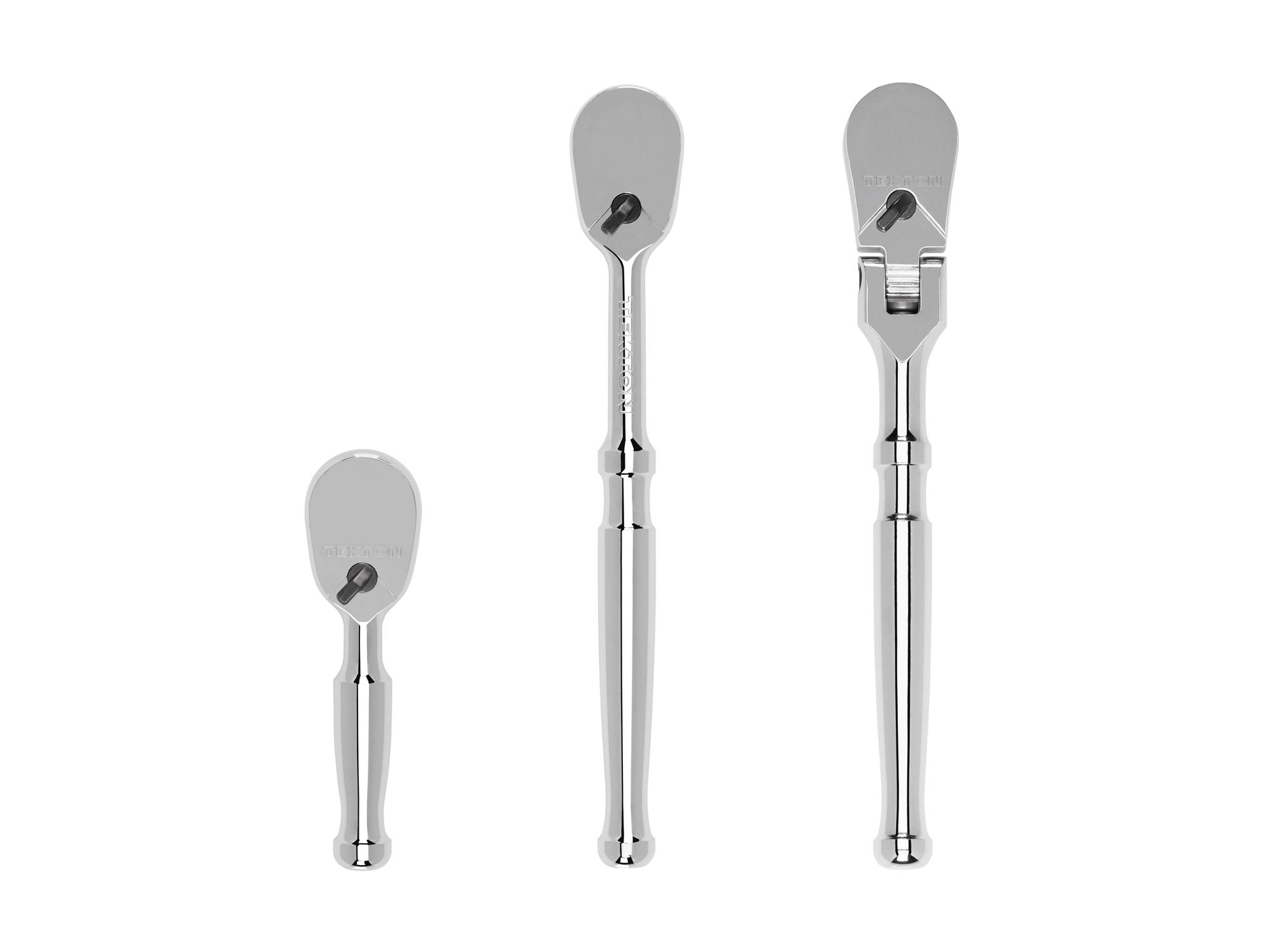 3/8 Inch Drive Non-Quick-Release Small Body Ratchet Set (3-Piece)