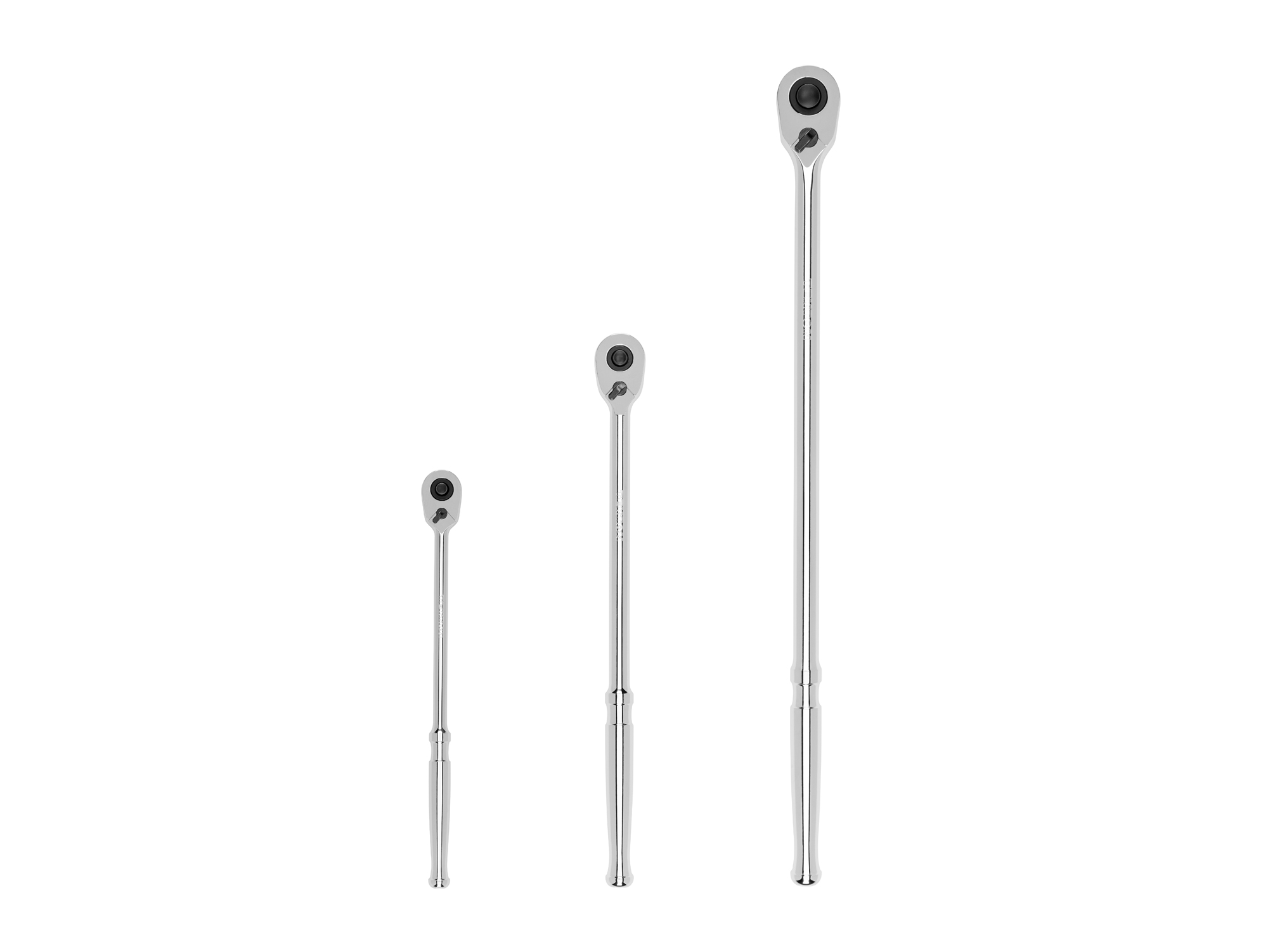 TEKTON 1/4, 3/8, 1/2 Inch Drive Quick-Release Long Ratchet Set, 3-Piece (9, 12, 18 in.)