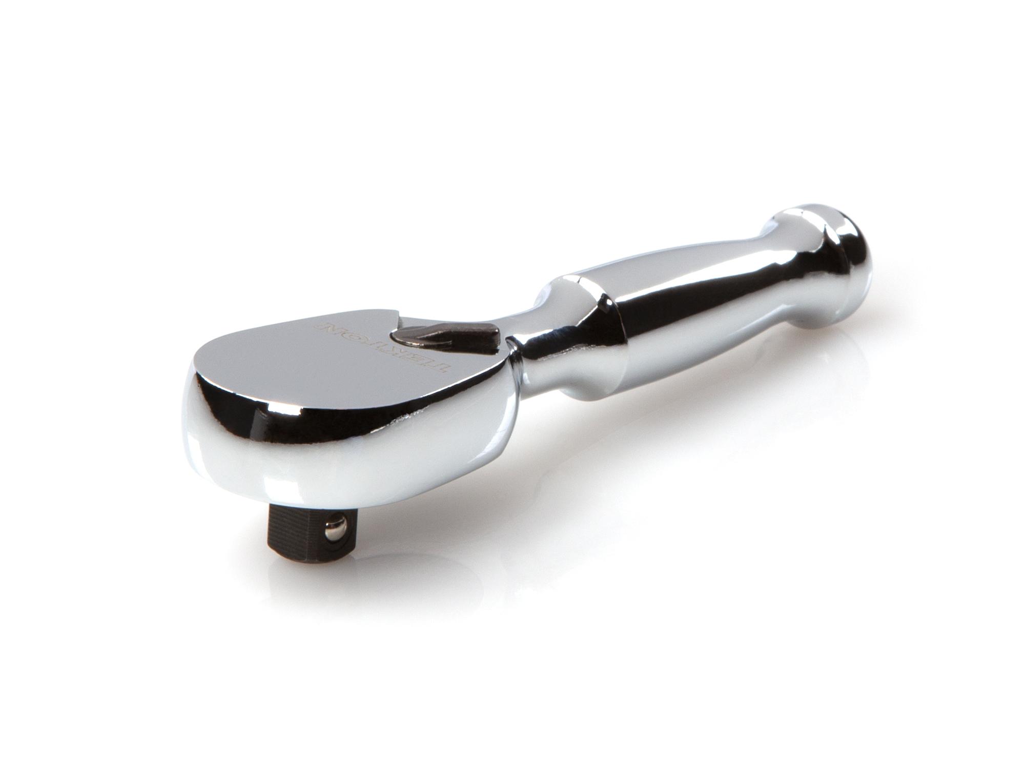 Front-right angle view of Tekton 3 inch ratchet. Item #SRH01003