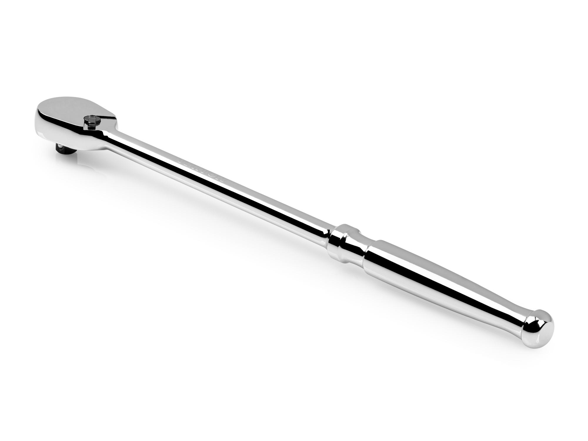Back angle view of Tekton 9 inch ratchet. Item #SRH01009