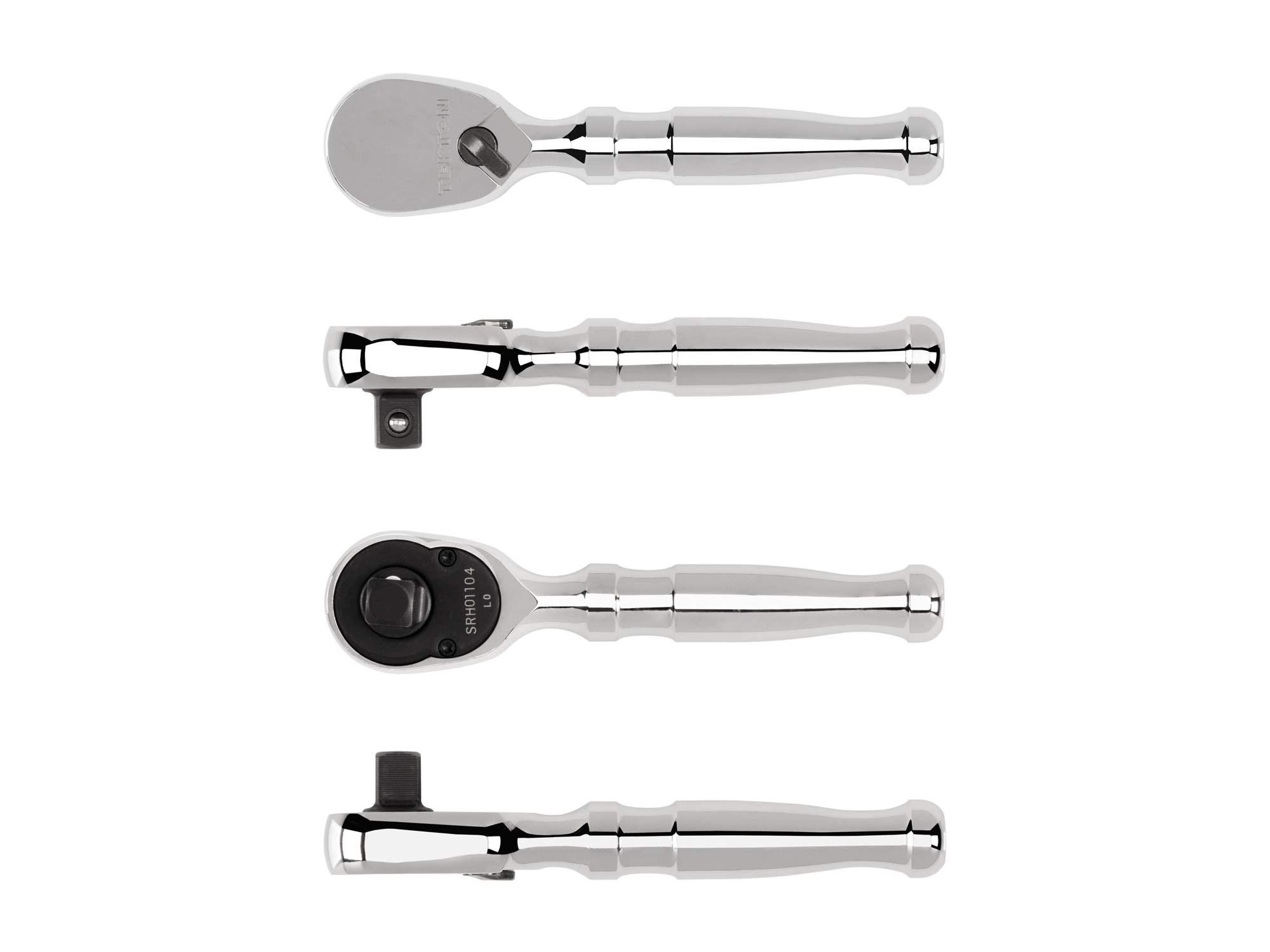 3/8 Inch Drive x 4-1/2 Inch Non-Quick-Release Stubby Ratchet | TEKTON