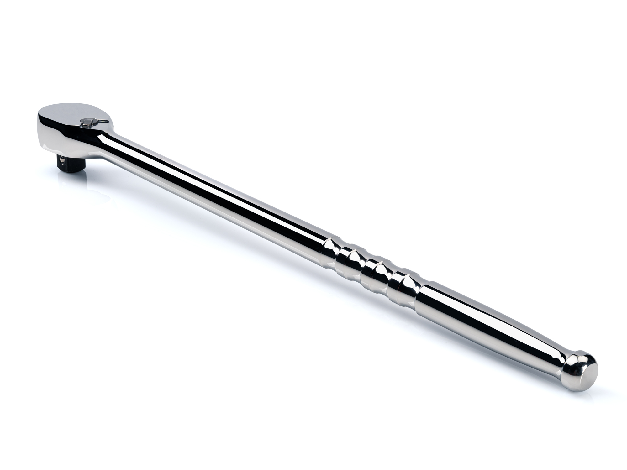 Classic non-quick-release ratchet with 72-tooth gear, 5-degree swing, and 1000 ft-lb. torque. Ultra-compact head and sleek, comfortable handle. SRH01322.