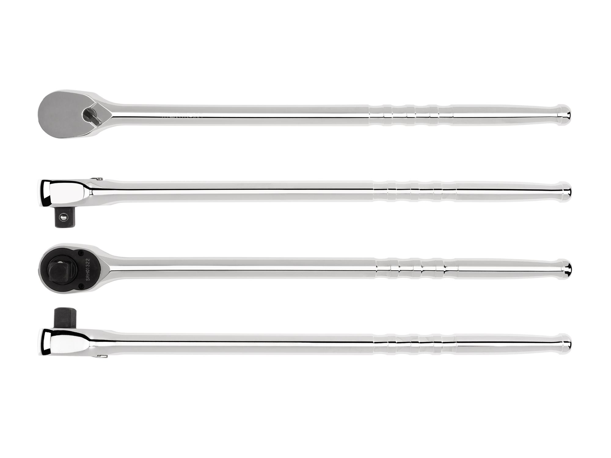 Side view of Tekton 22 inch ratchet. Item #SRH01322
