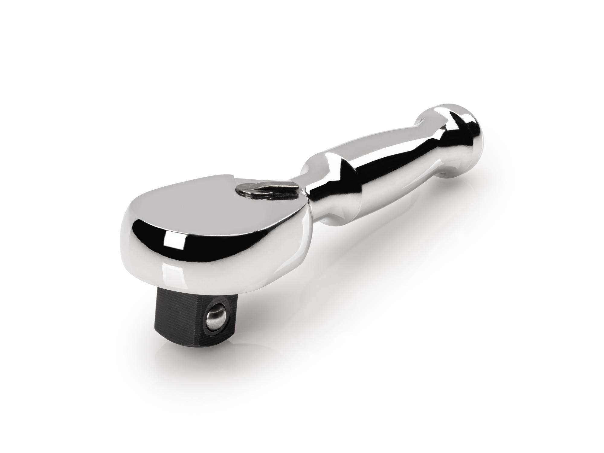 Front-right angle view of Tekton 3 inch ratchet. Item #SRH01503