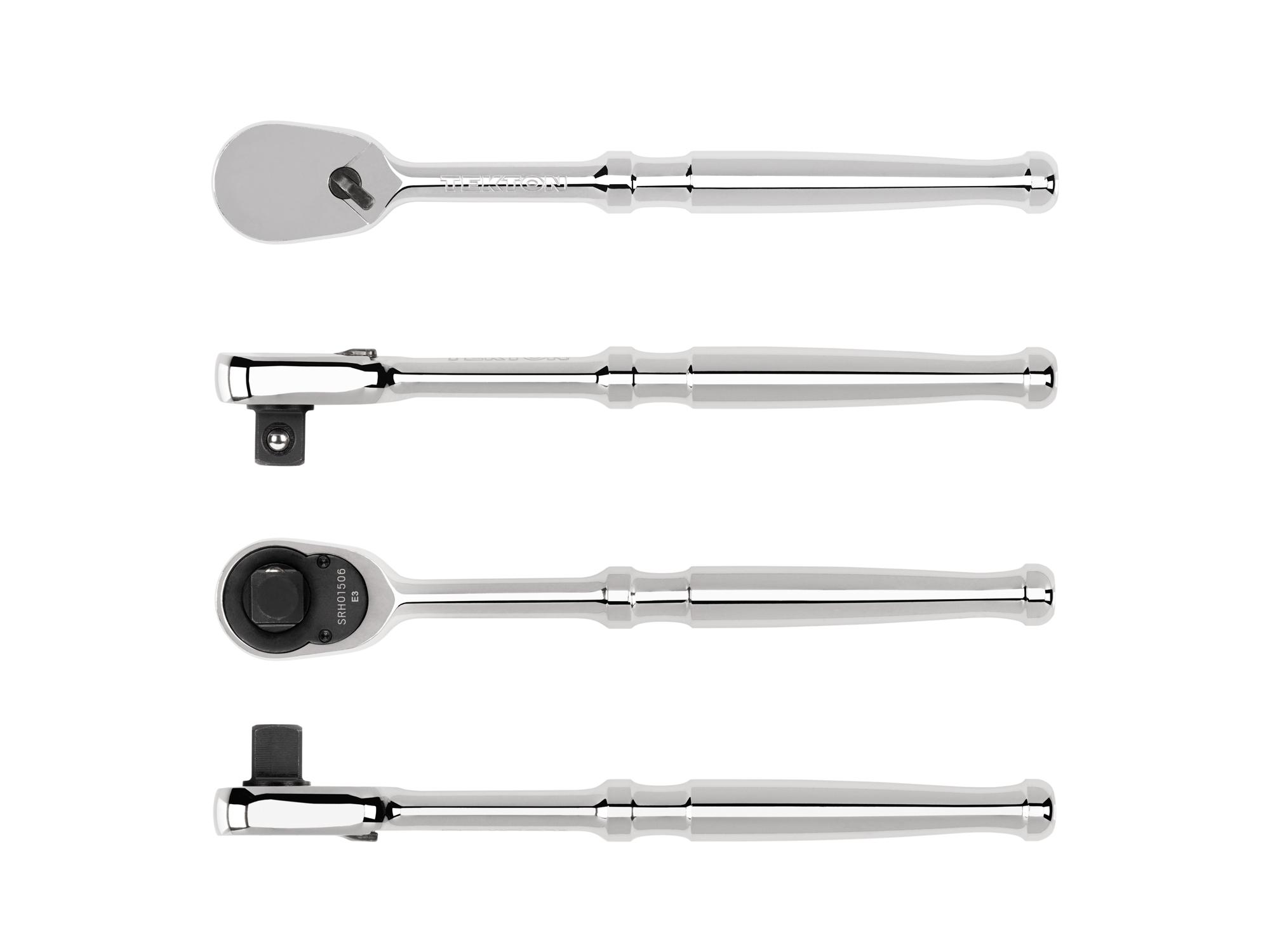 Side view of Tekton 6 inch ratchet. Item #SRH01506