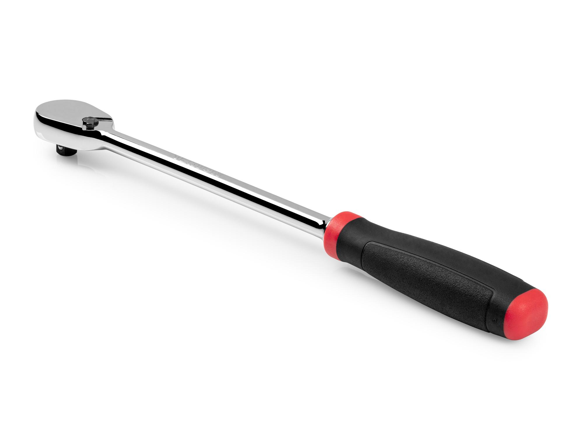 Back angle view of Tekton 9 inch ratchet. Item #SRH02009