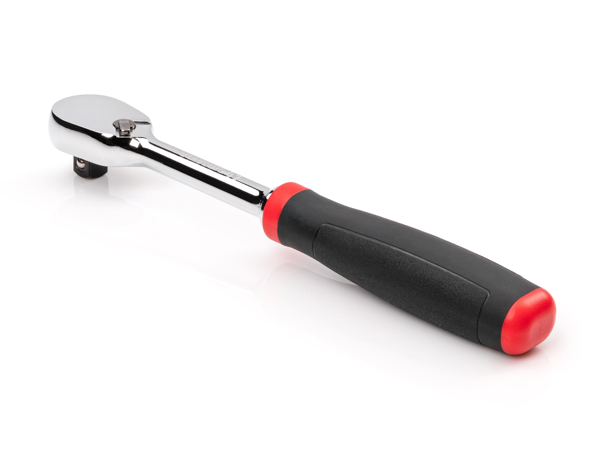 Back angle view of Tekton 8 inch ratchet. Item #SRH02108