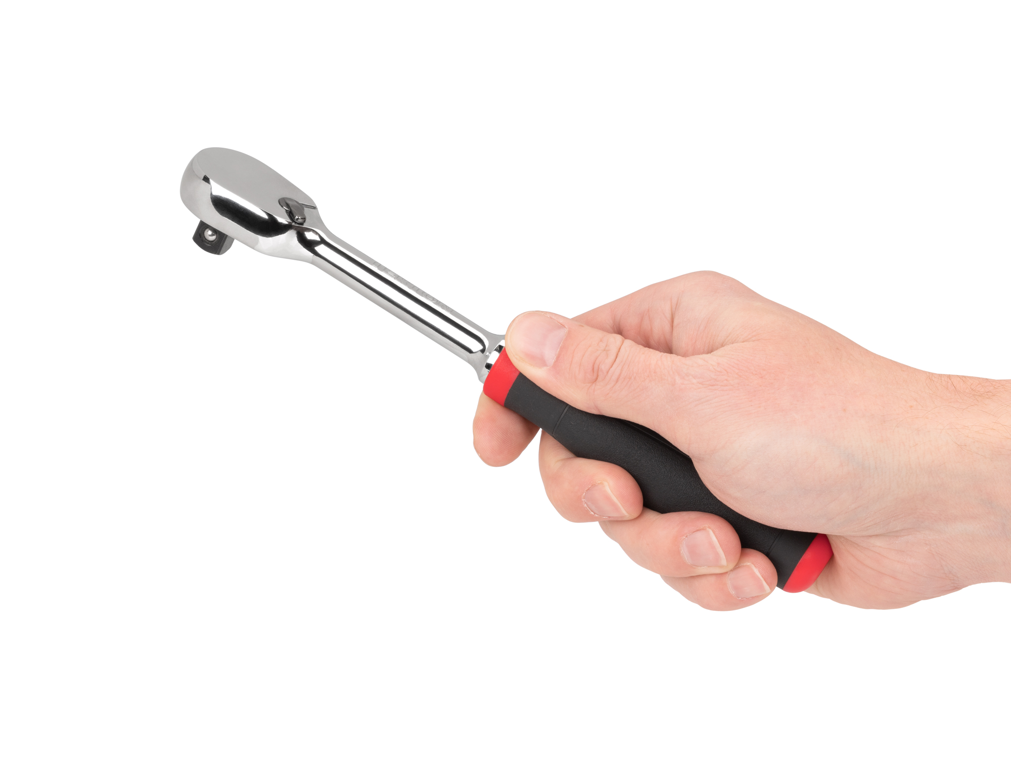 Classic non-quick-release ratchet with a 90-tooth gear and 4-degree swing. Ultra-compact head and comfort grip handle. SRH02108.