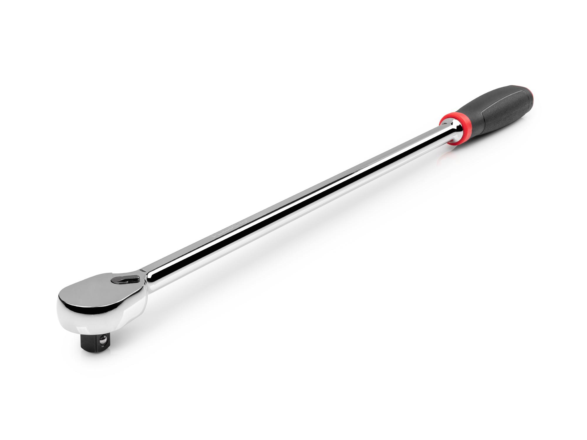Front-right angle view of Tekton 18 inch ratchet. Item #SRH02118