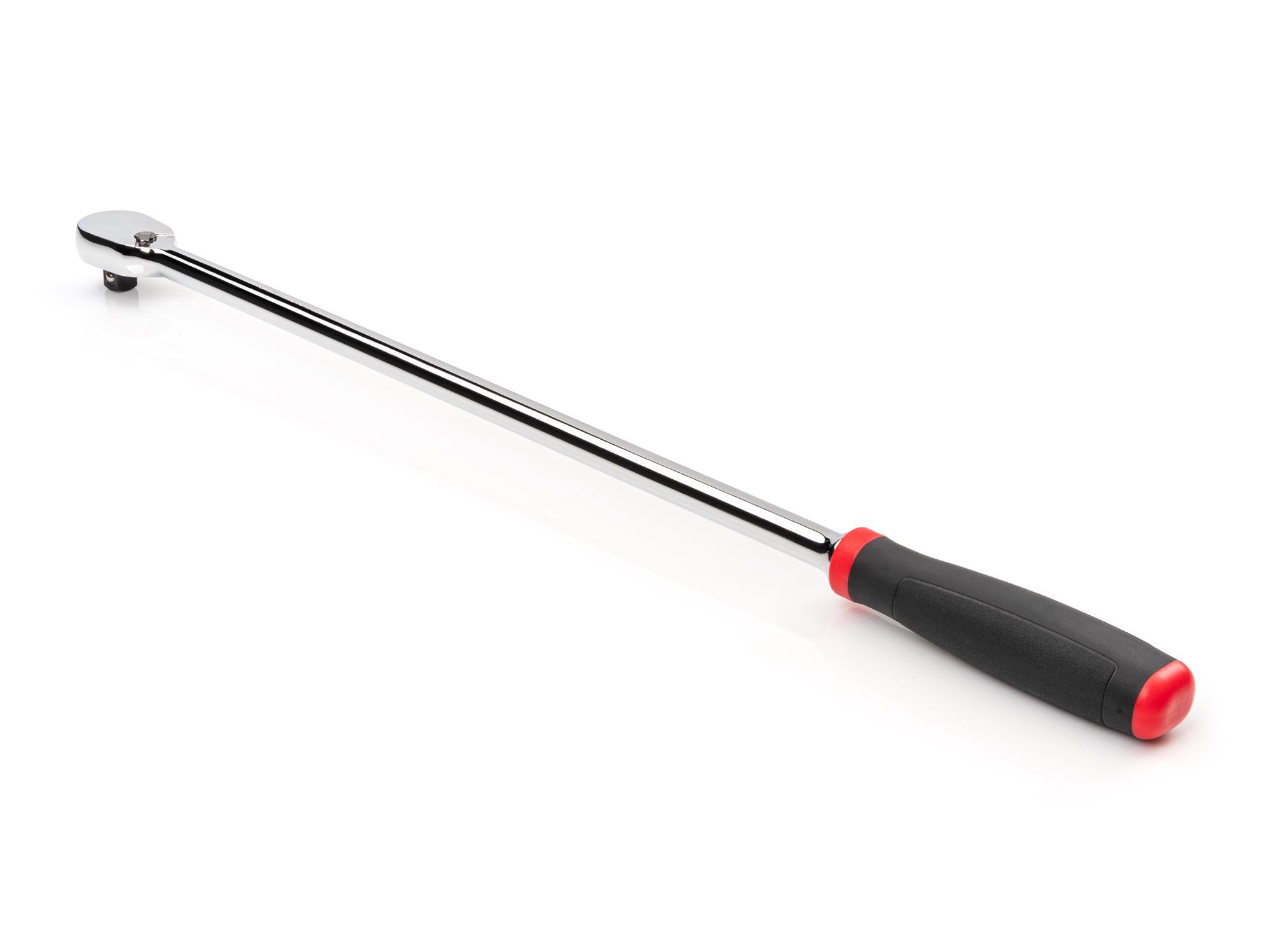 Back angle view of Tekton 18 inch ratchet. Item #SRH02118