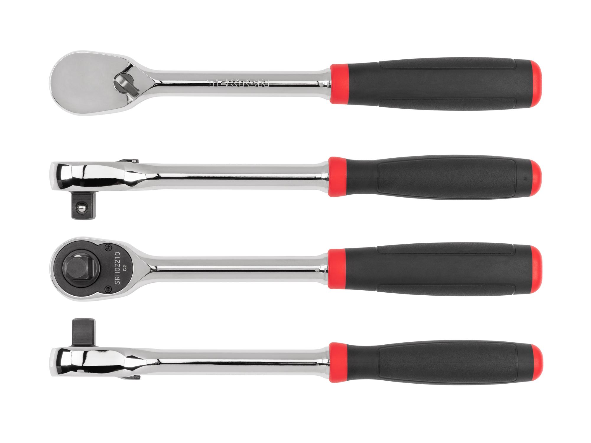 Side view of Tekton 10 1/2 inch ratchet. Item #SRH02210