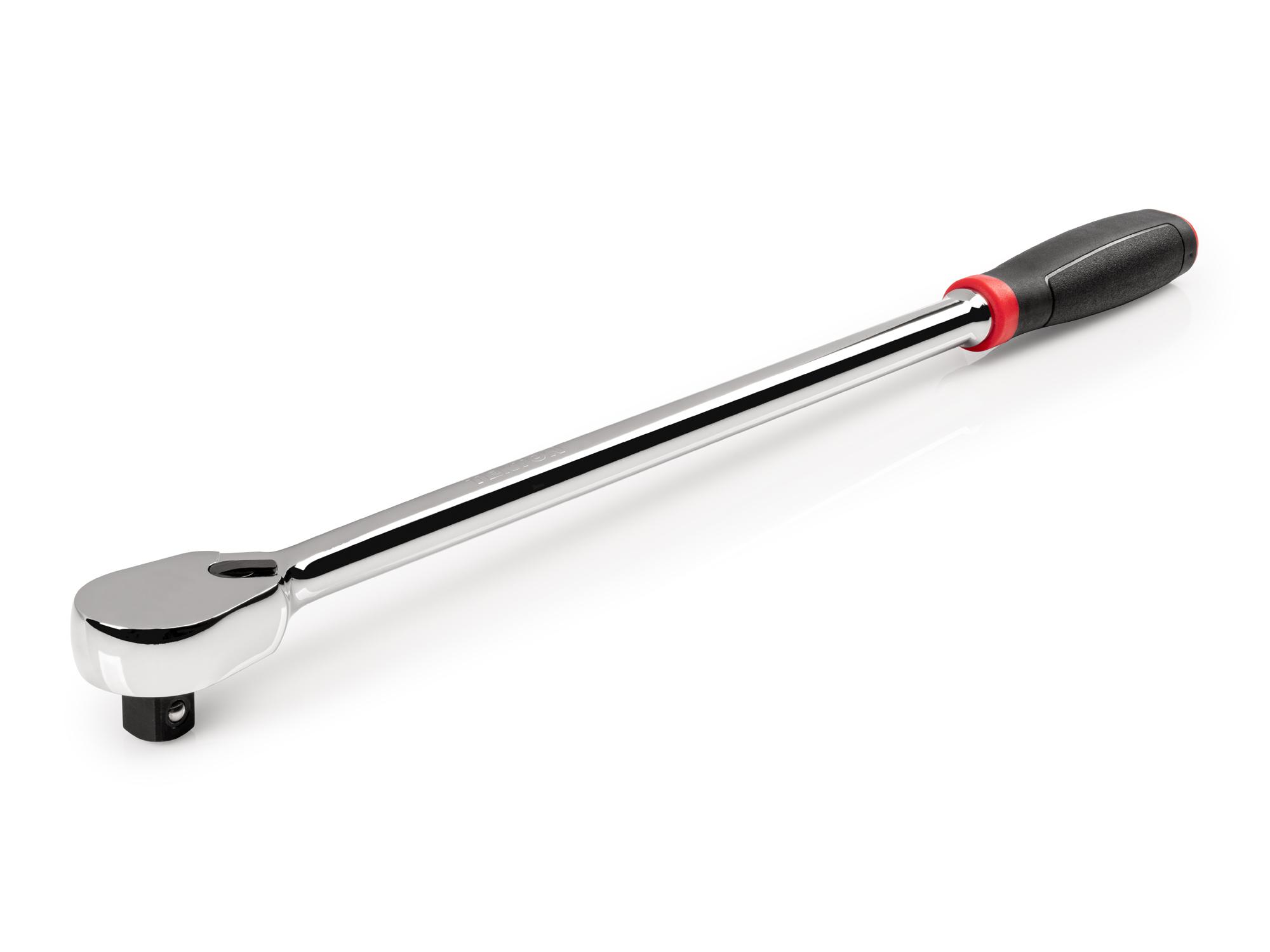 Front-right angle view of Tekton 18 inch ratchet. Item #SRH02218