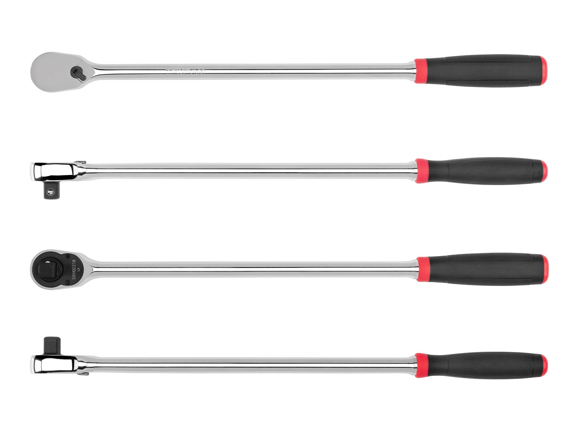 Side view of Tekton 18 inch ratchet. Item #SRH02218