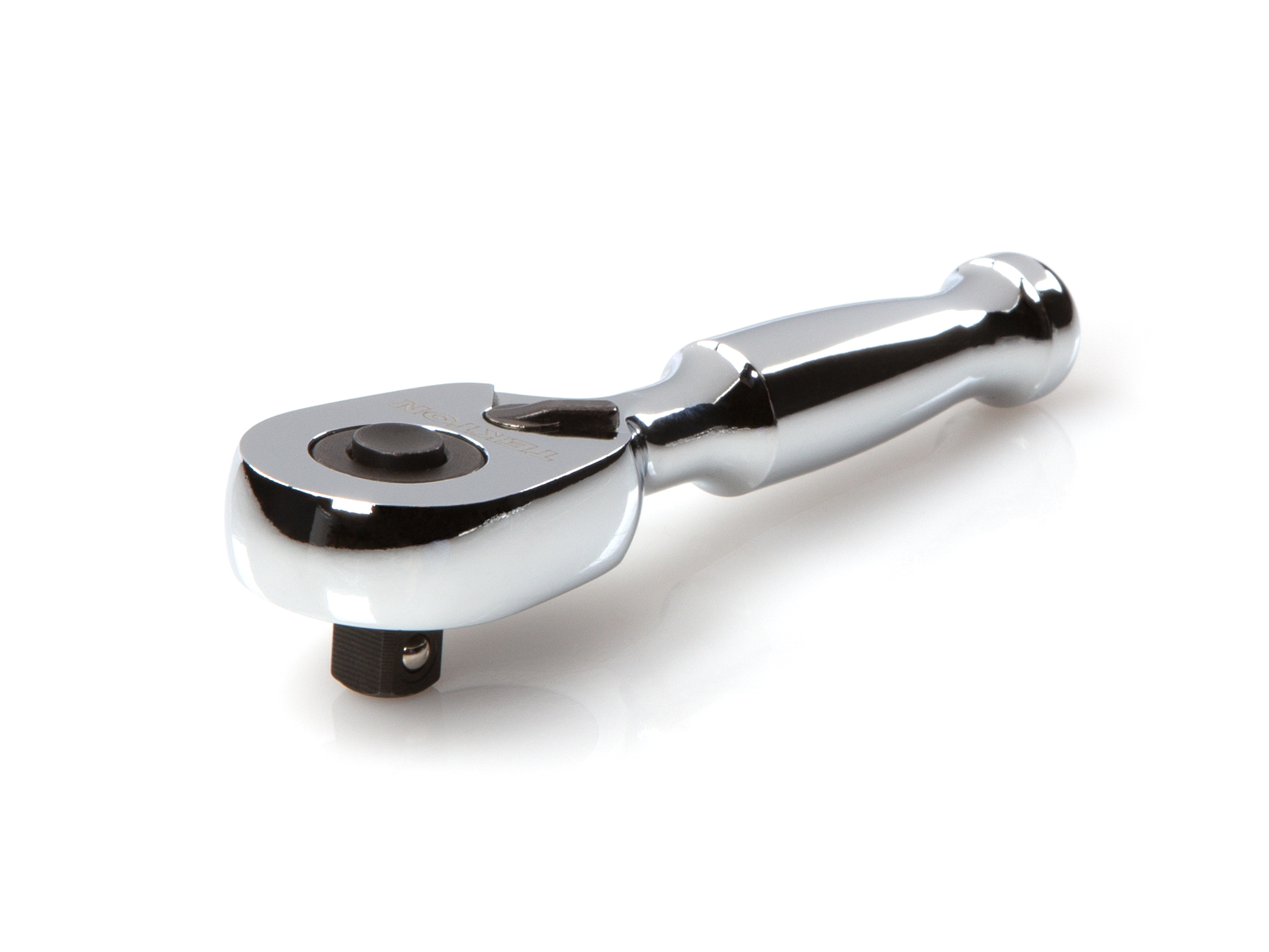 Quick-release ratchet with 90-tooth gear and 4-degree swing. Ultra-compact head and sleek, comfortable handle. SRH11003.