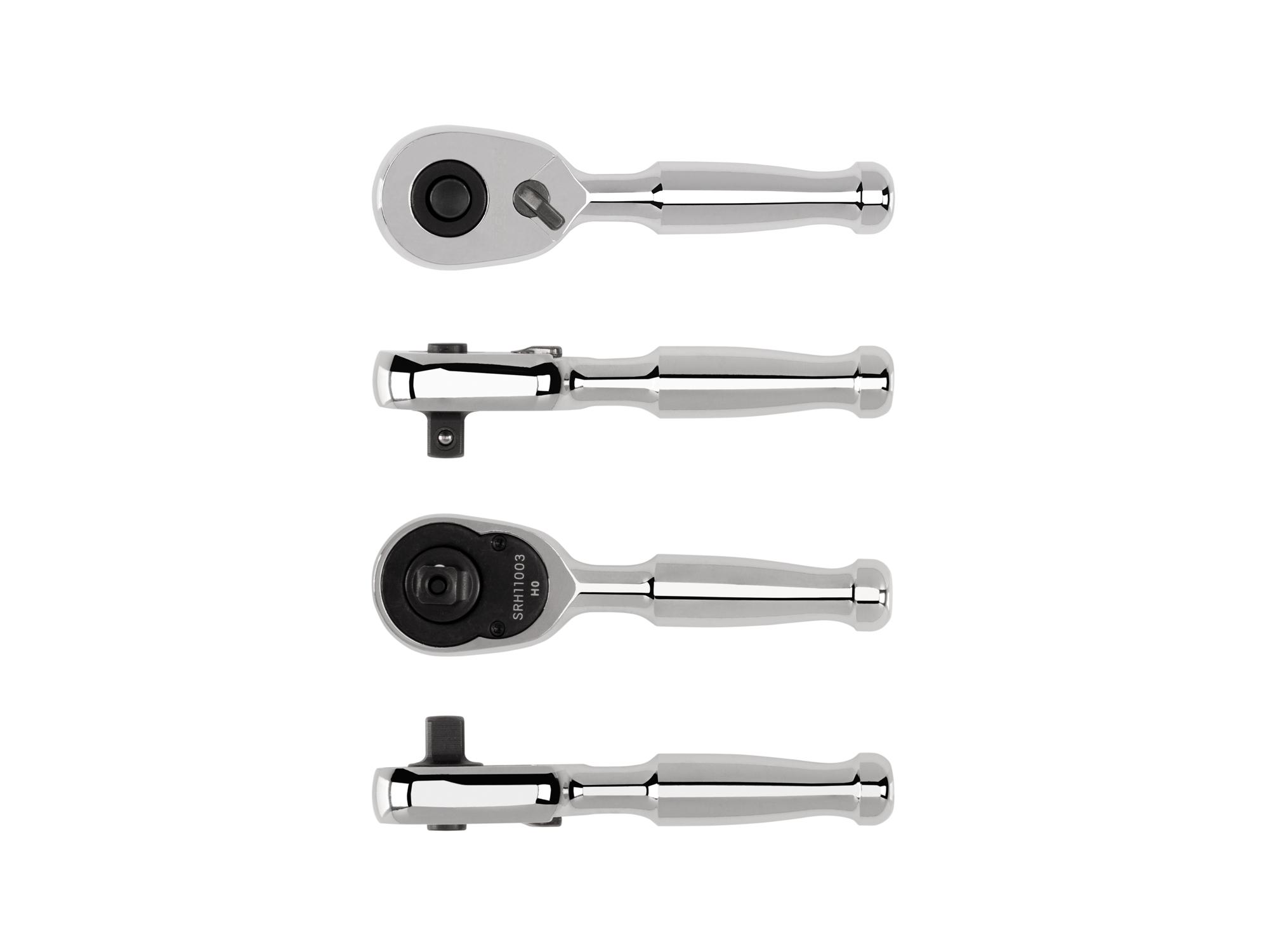 Side view of Tekton 3 inch ratchet. Item #SRH11003