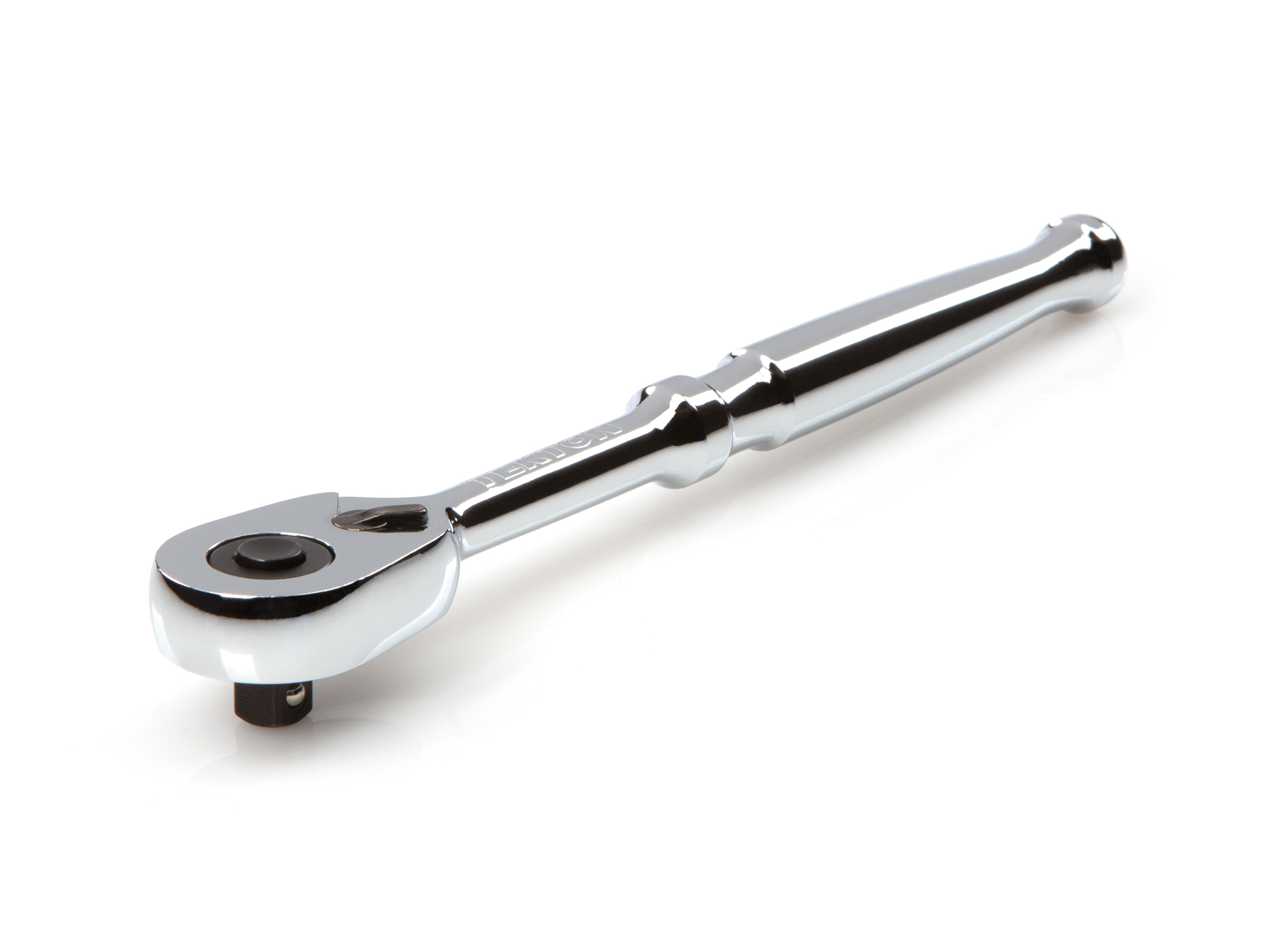 Quick-release ratchet with 90-tooth gear and 4-degree swing. Ultra-compact head and sleek, comfortable handle. SRH11006.