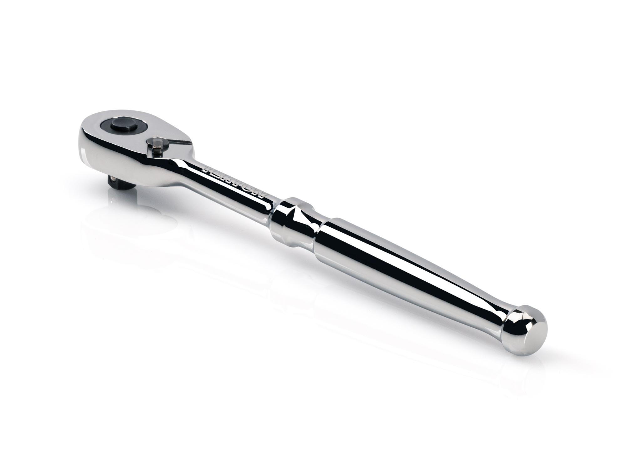 Back angle view of Tekton 6 inch ratchet. Item #SRH11006