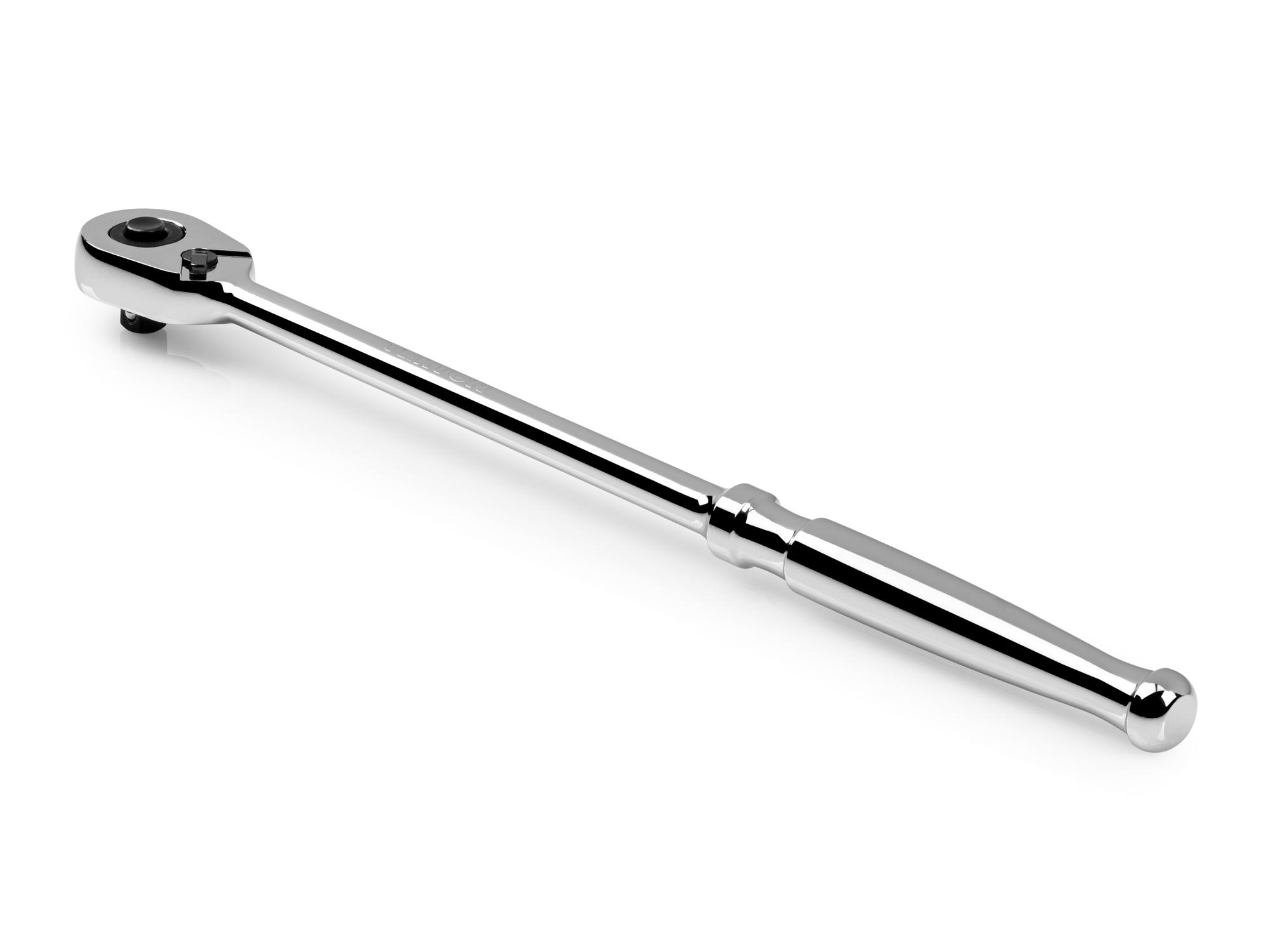 Back angle view of Tekton 9 inch ratchet. Item #SRH11009