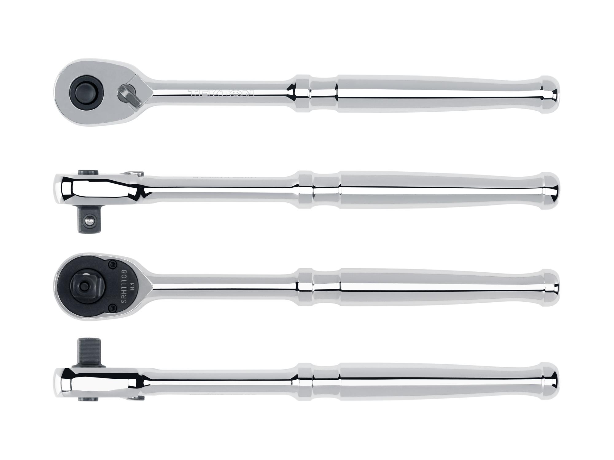 Side view of Tekton 8 inch ratchet. Item #SRH11108