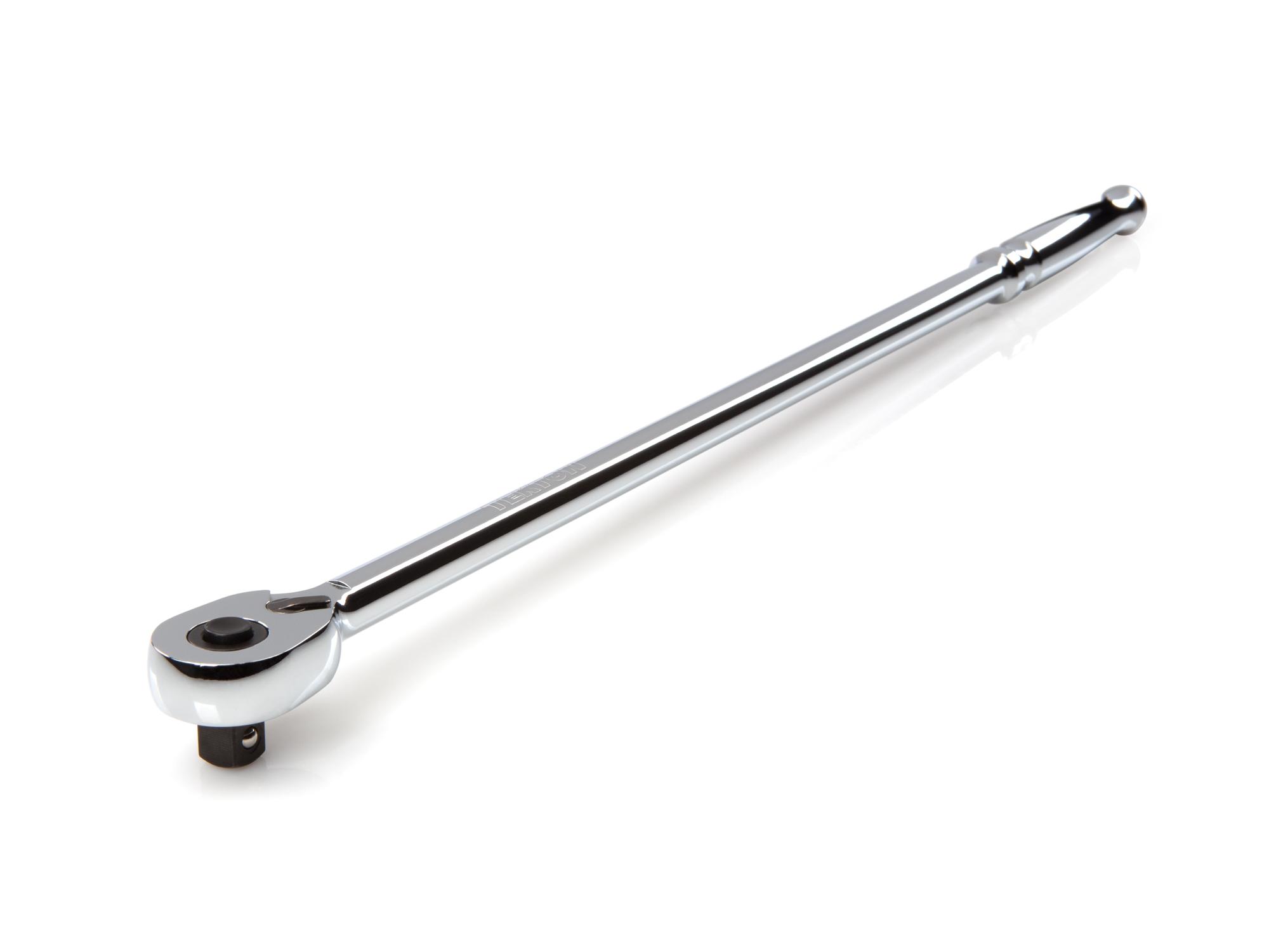 Front-right angle view of Tekton 18 inch ratchet. Item #SRH11118