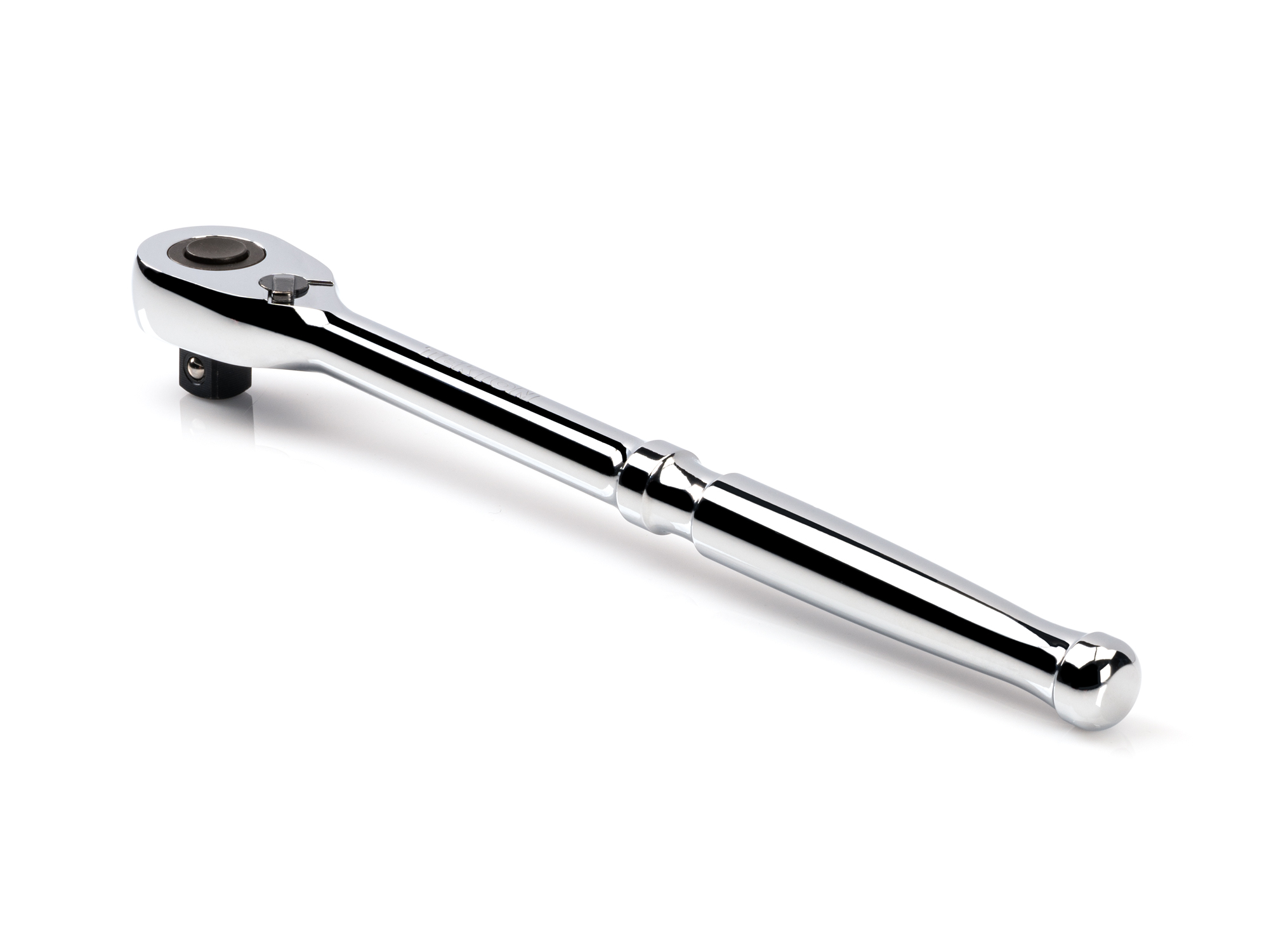 Quick-release ratchet with 90-tooth gear and 4-degree swing. Ultra-compact head and sleek, comfortable handle. SRH11210.