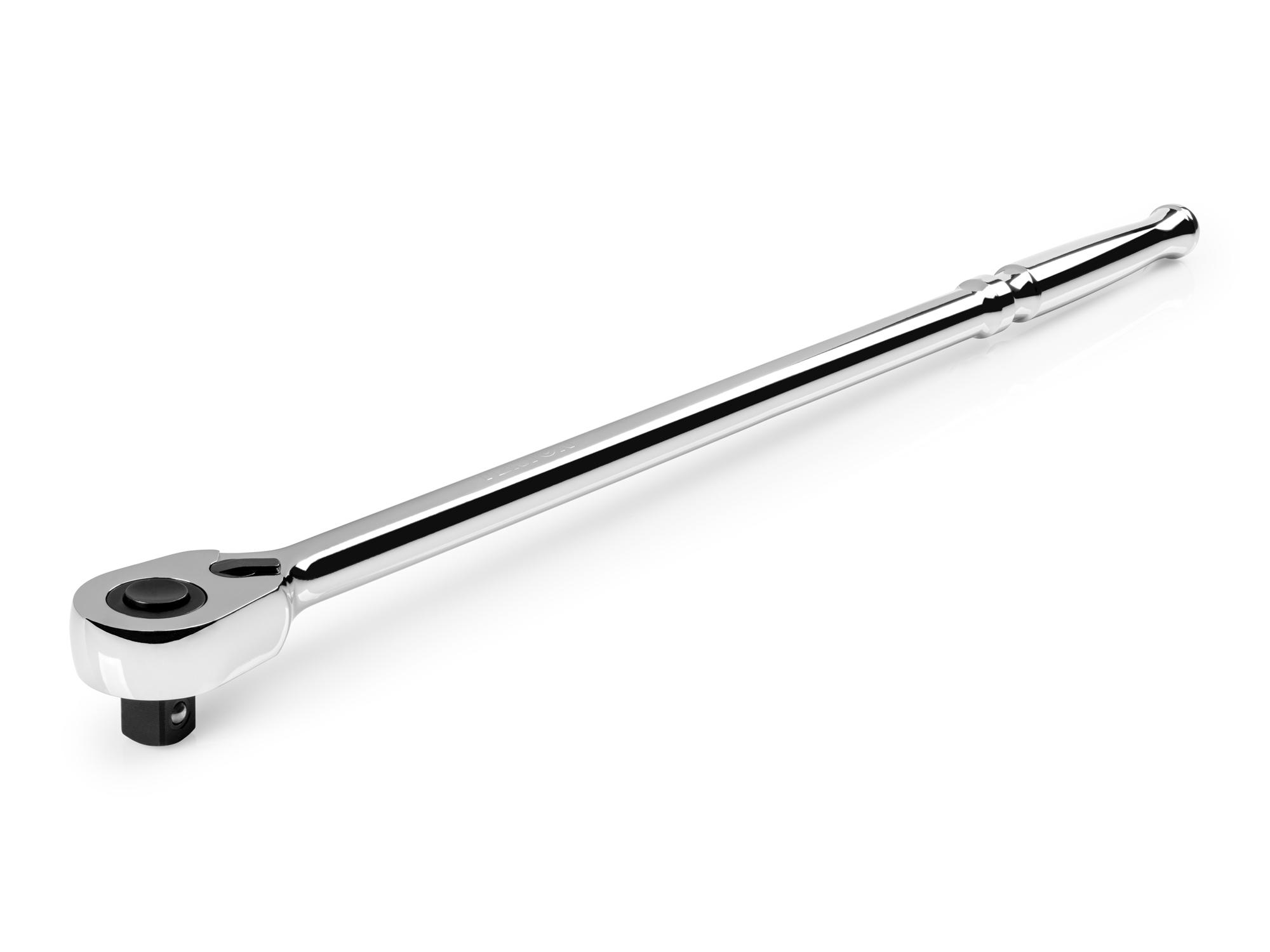 Front-right angle view of Tekton 18 inch ratchet. Item #SRH11218