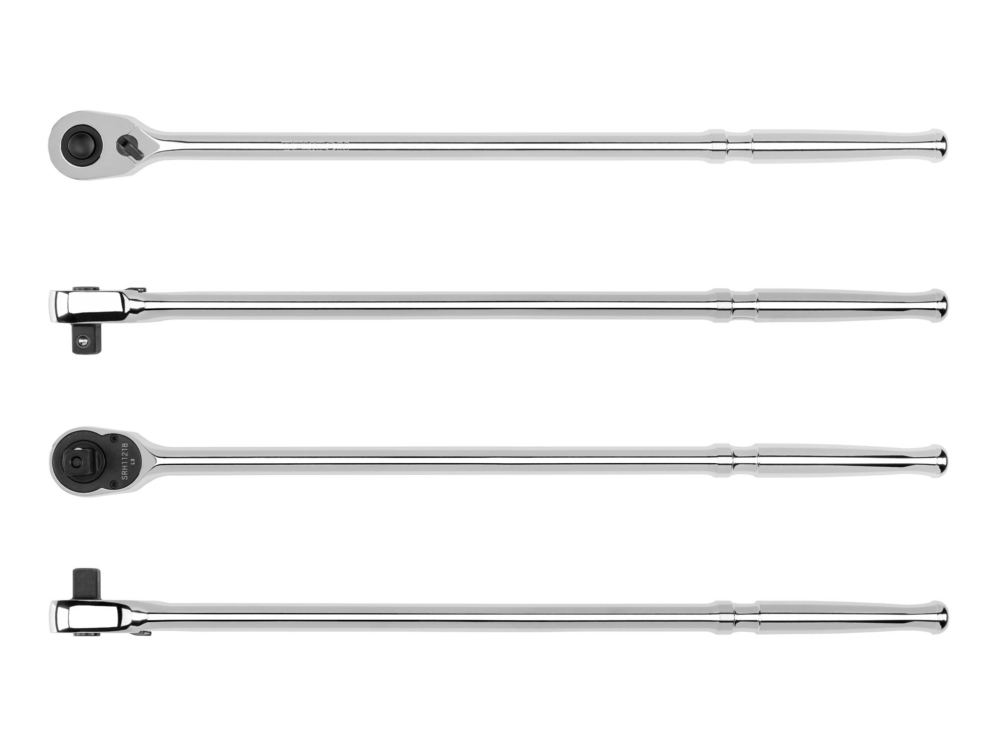Side view of Tekton 18 inch ratchet. Item #SRH11218