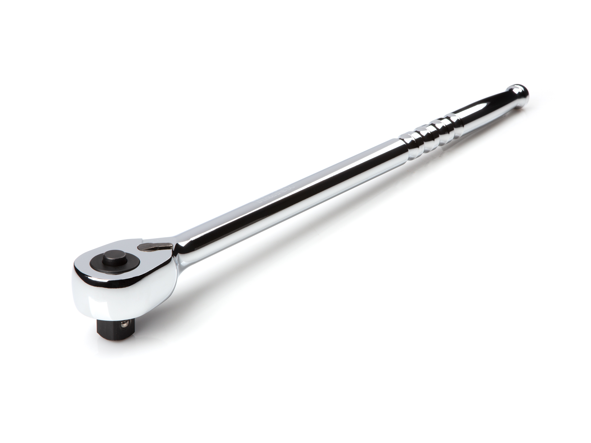 Quick-release ratchet with 72-tooth gear, 5-degree swing, and 1000 ft-lb. torque. Ultra-compact head and sleek, comfortable handle. SRH11322.