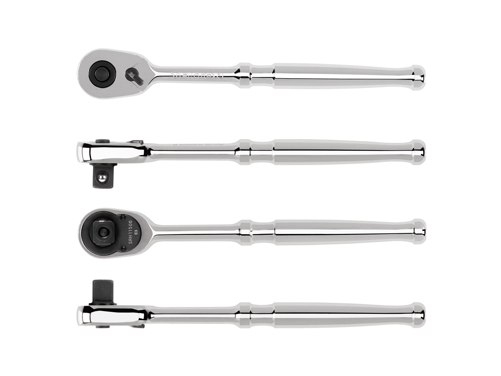 Side view of Tekton 6 inch ratchet. Item #SRH11506