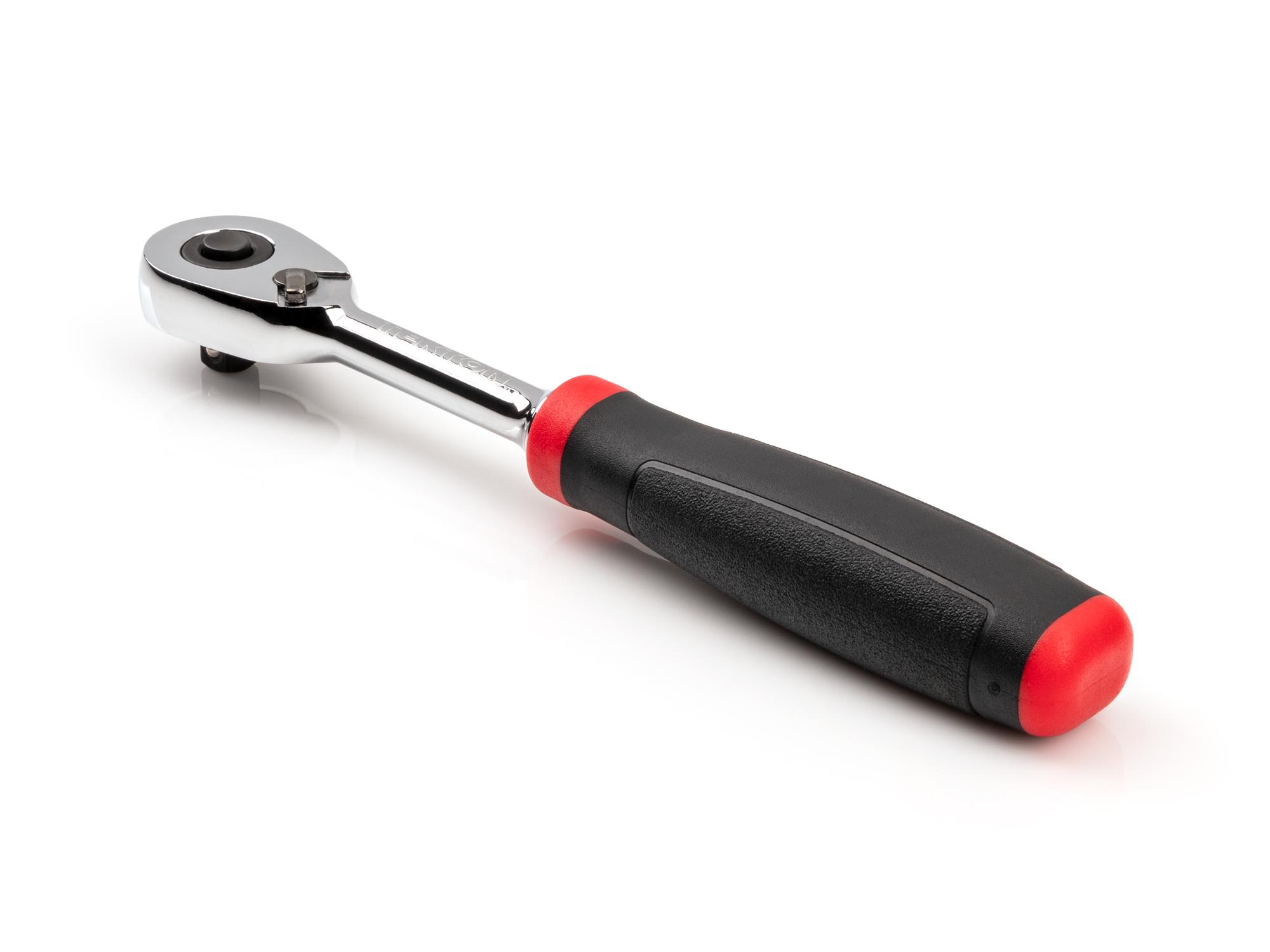 Back angle view of Tekton 6 inch ratchet. Item #SRH12006