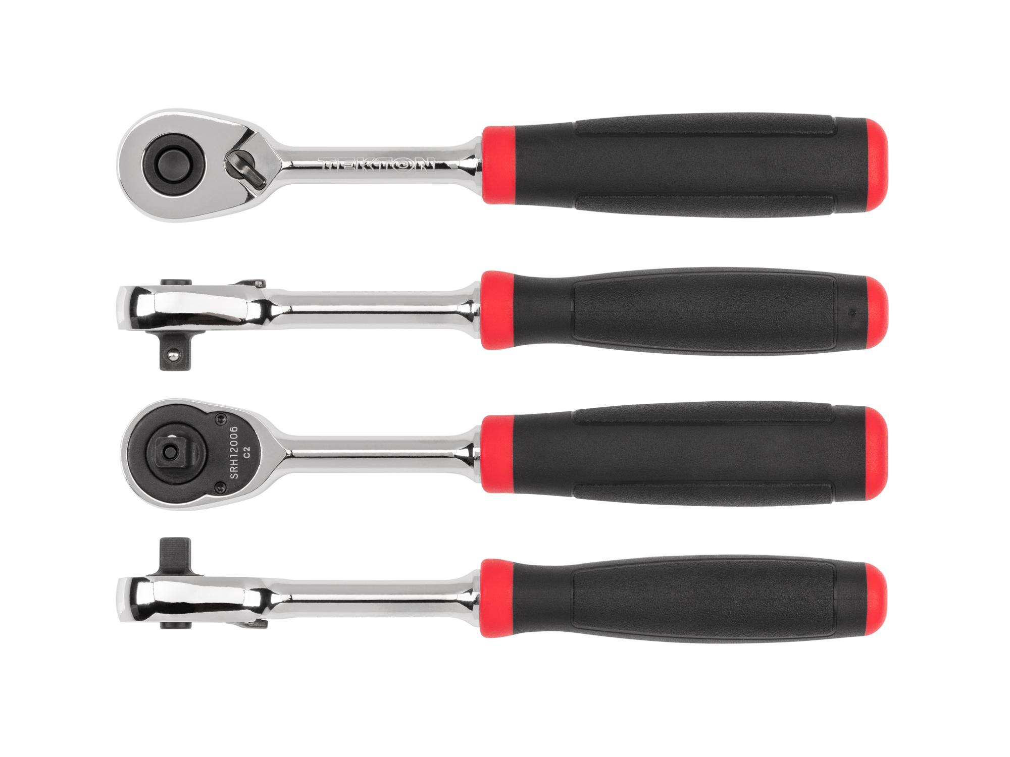 Side view of Tekton 6 inch ratchet. Item #SRH12006