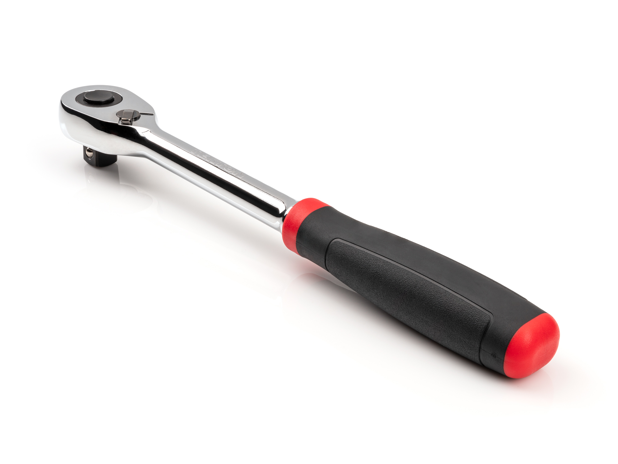 Quick-release ratchet with 90-tooth gear and 4-degree swing. Ultra-compact head and comfort grip handle. SRH12210.