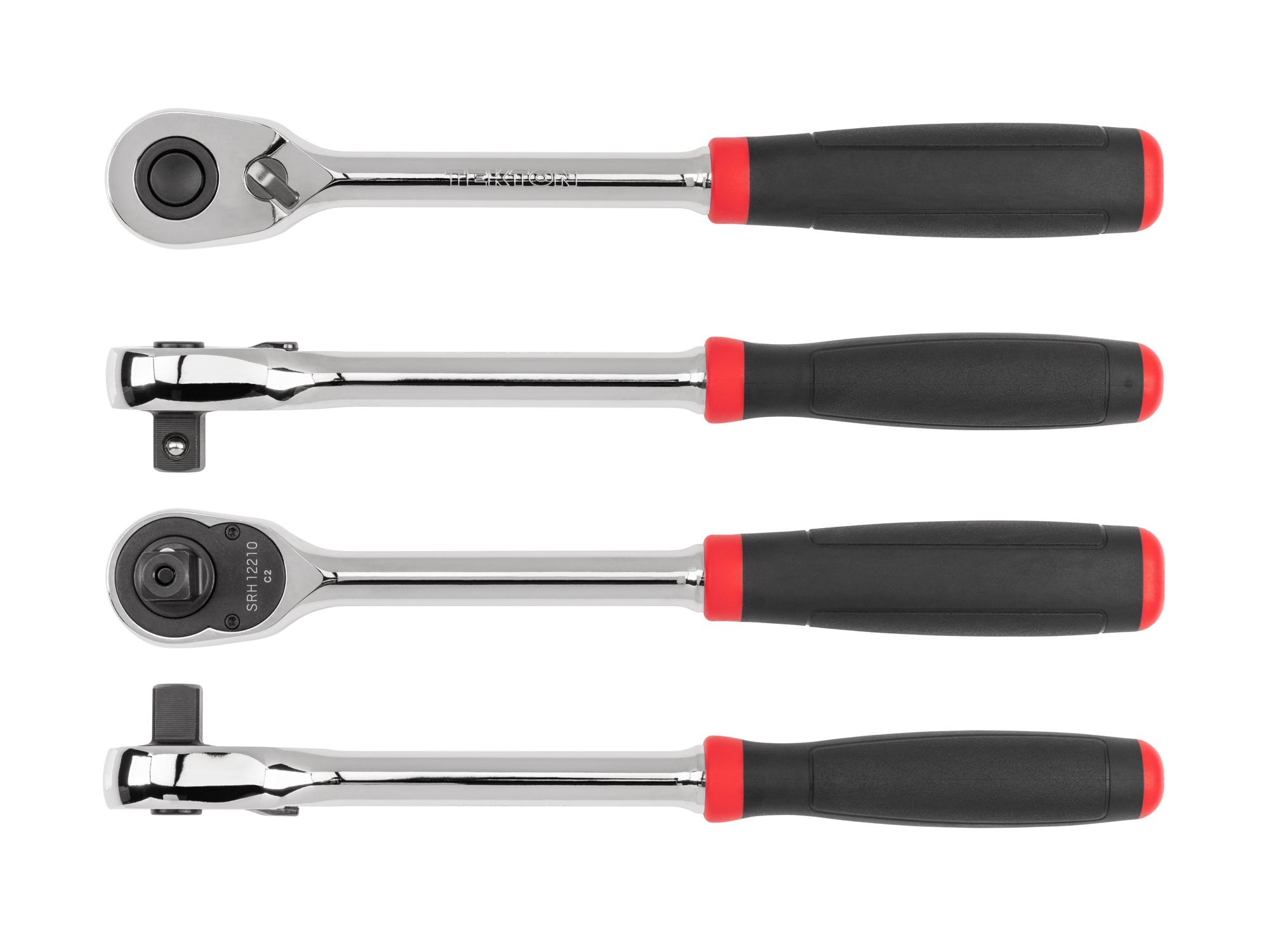 Side view of Tekton 10 1/2 inch ratchet. Item #SRH12210