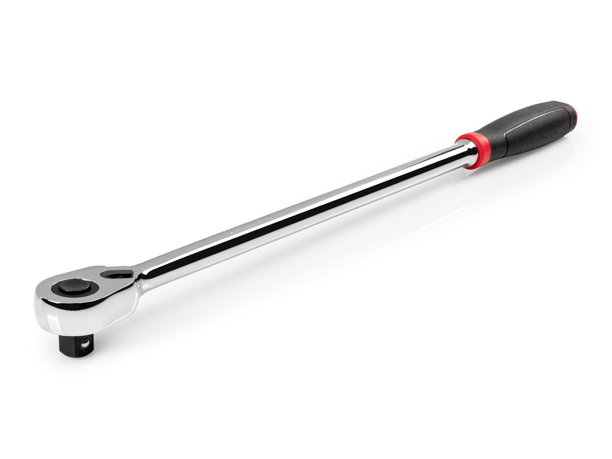 Quick-release ratchet with a 90-tooth gear and 4-degree swing. Ultra-compact head and comfort grip handle. SRH12218.