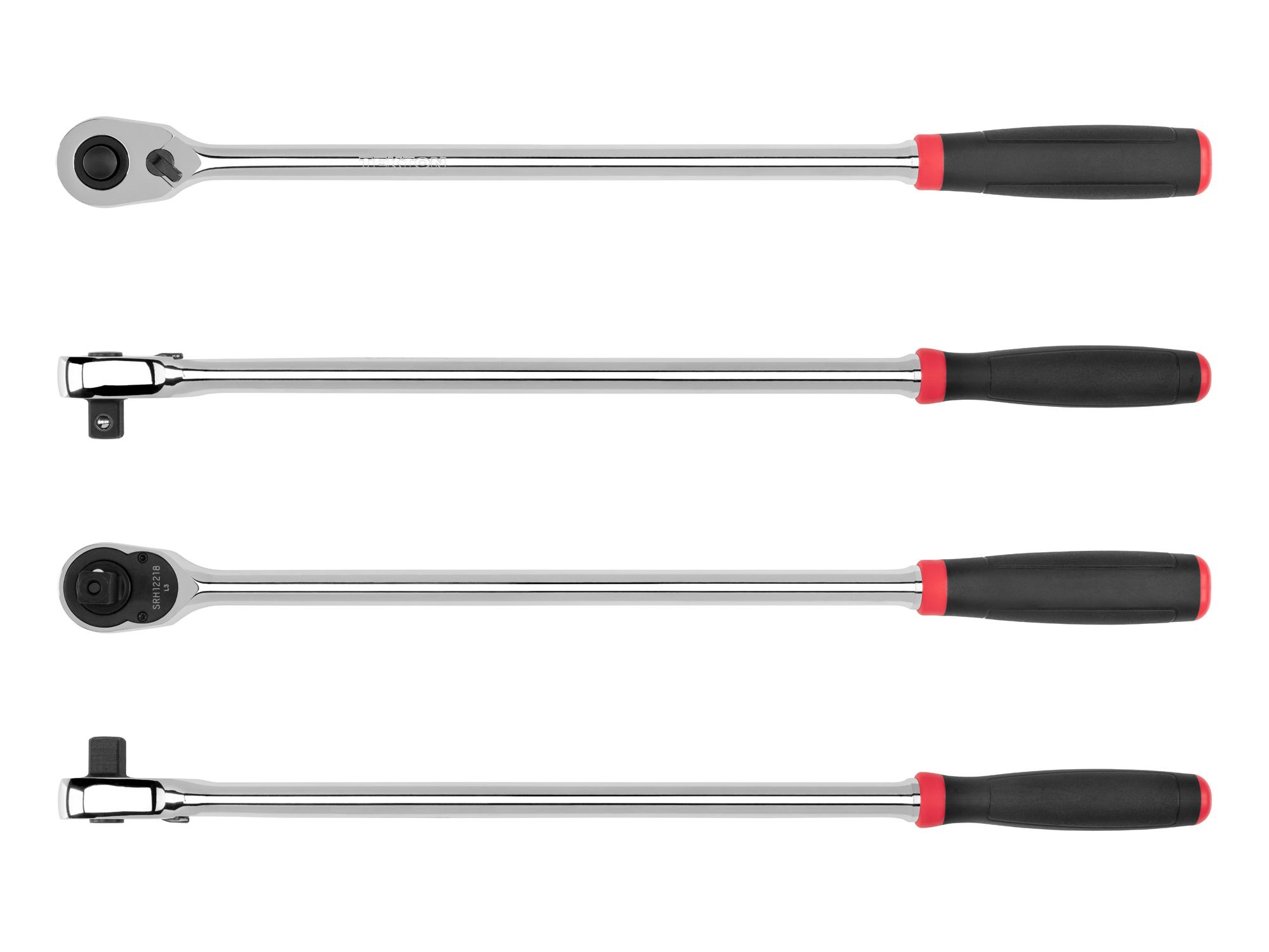 Side view of Tekton 18 inch ratchet. Item #SRH12218