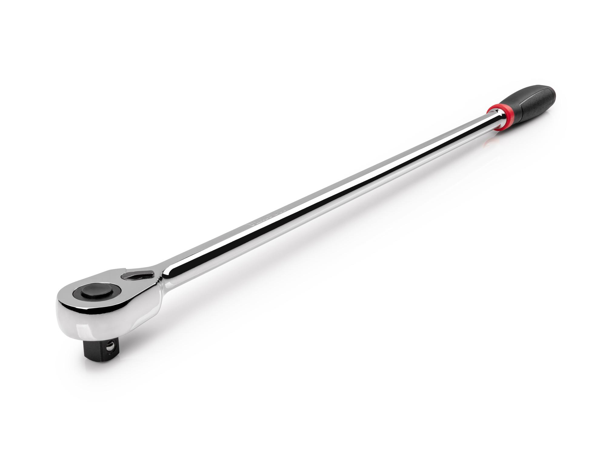 Front-right angle view of Tekton 24 inch ratchet. Item #SRH12224