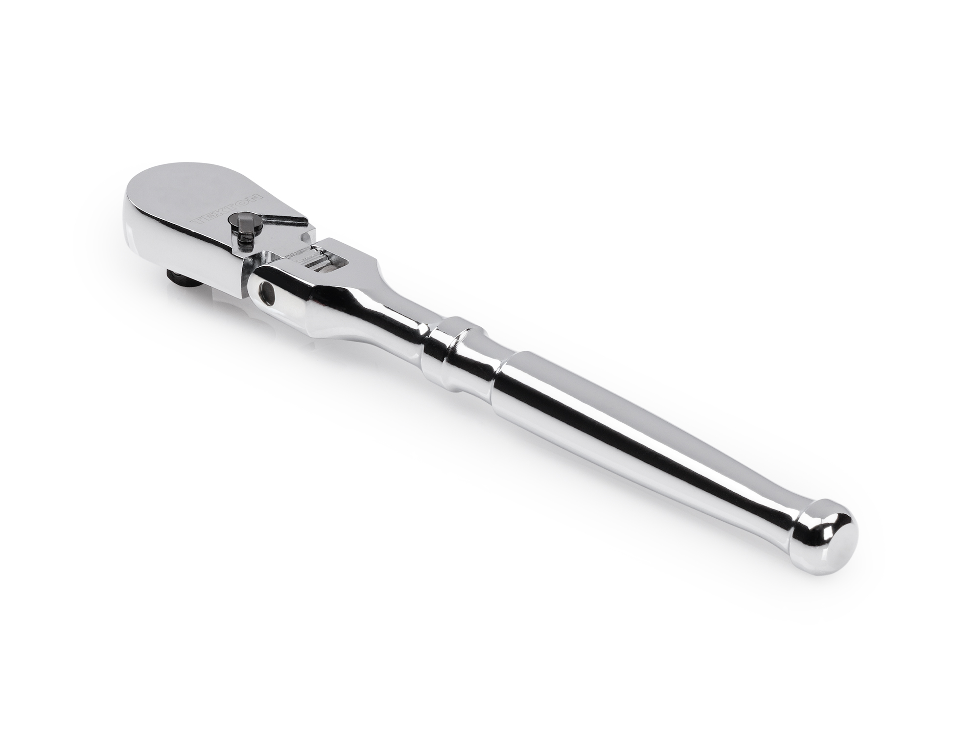 Classic non-quick-release flex head ratchet with 180-degree flex, 90-tooth gear, and 4-degree swing. Ultra-compact head and sleek, comfortable handle. SRH21006.