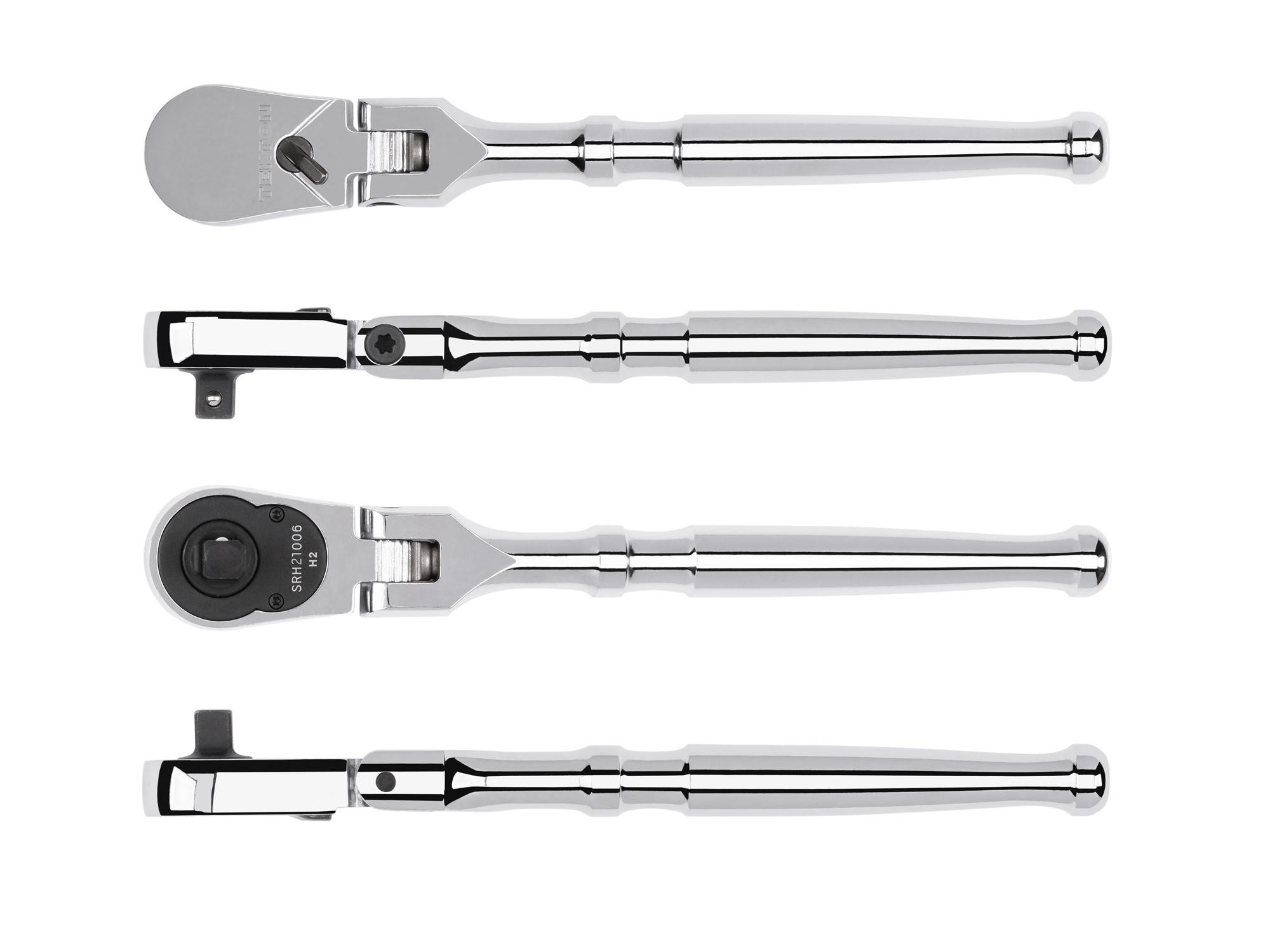 Side view of Tekton 6 inch ratchet. Item #SRH21006
