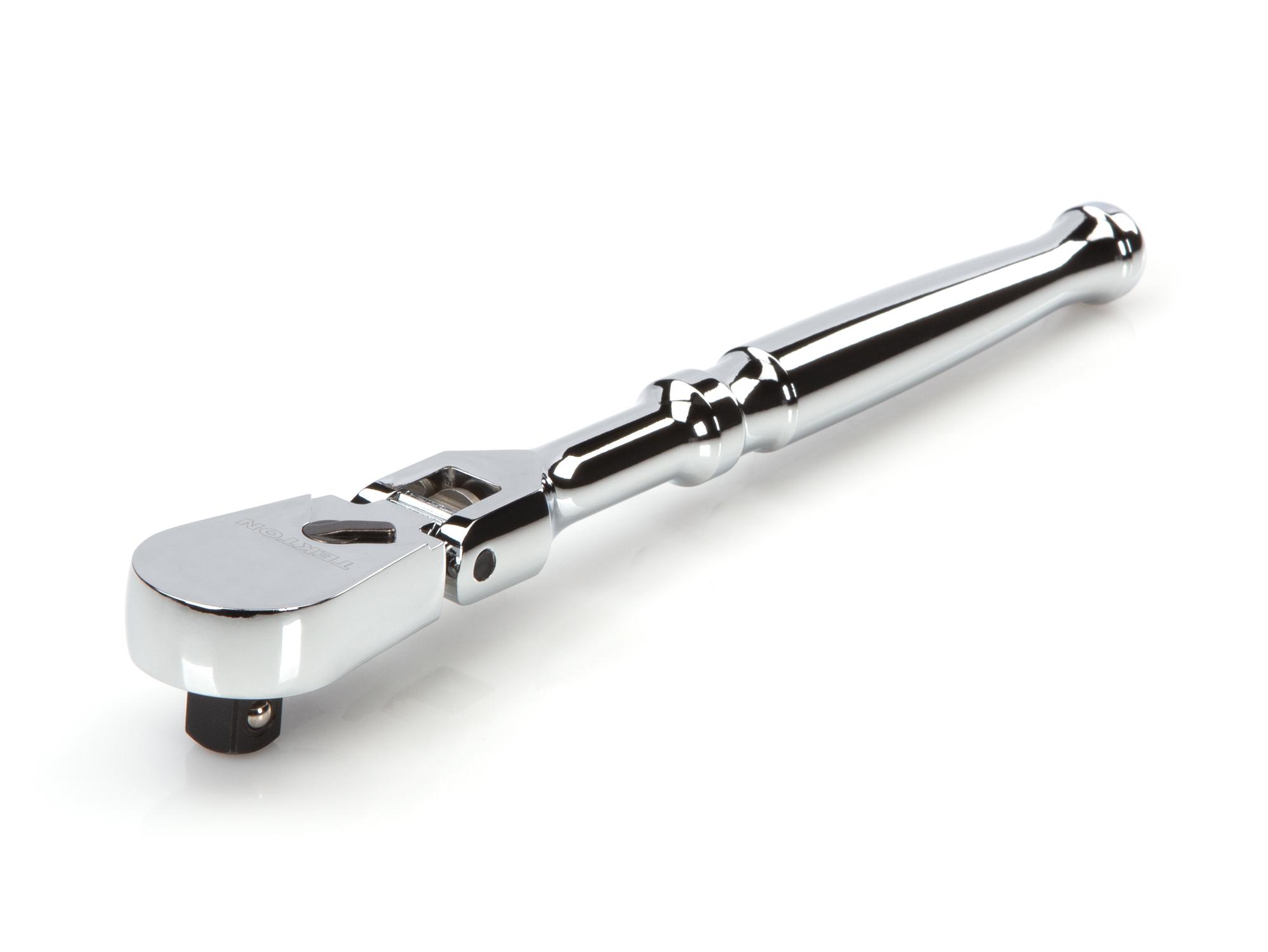 Front-right angle view of Tekton 8 inch ratchet. Item #SRH21108