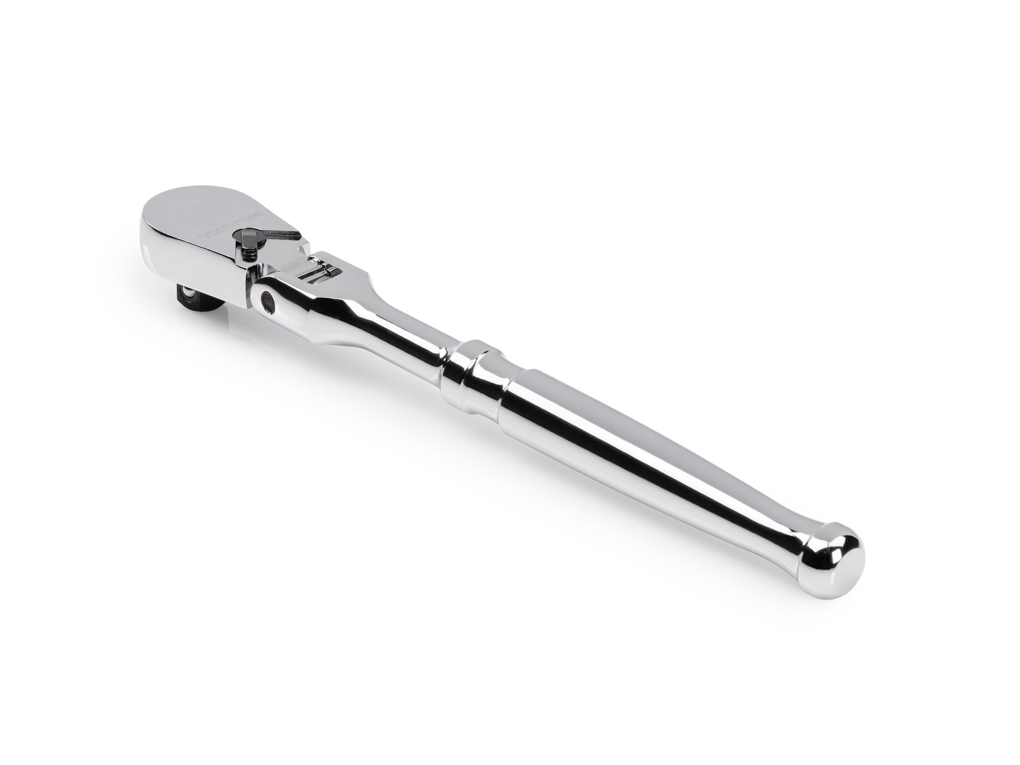Back angle view of Tekton 8 inch ratchet. Item #SRH21108