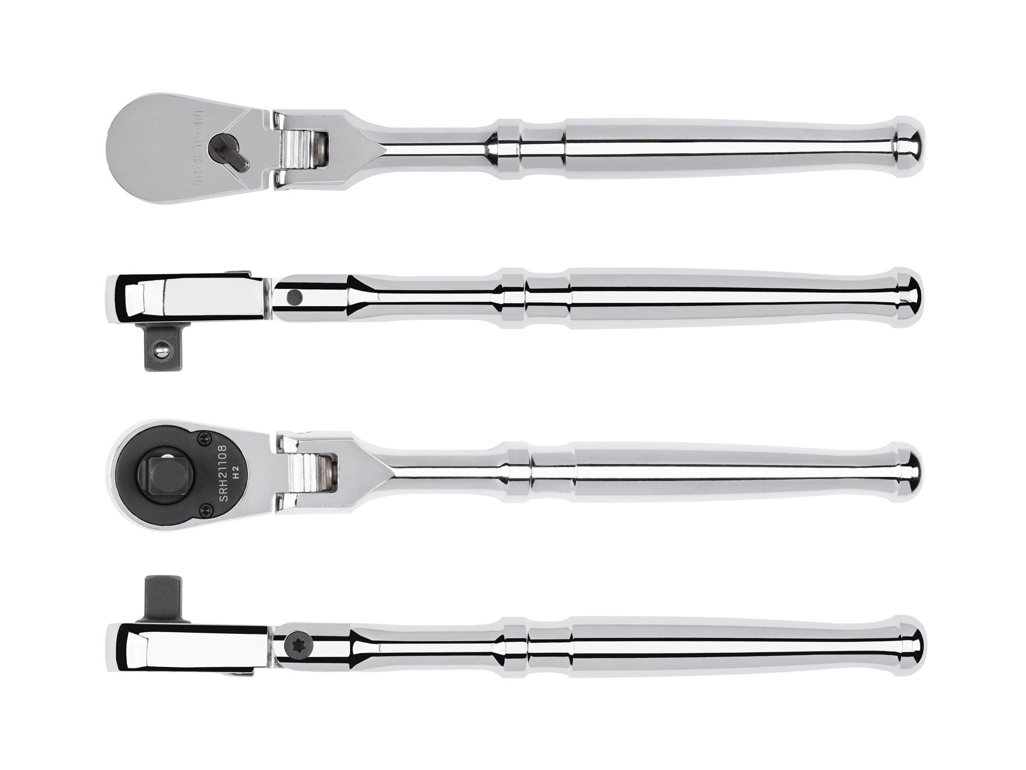Side view of Tekton 8 inch ratchet. Item #SRH21108