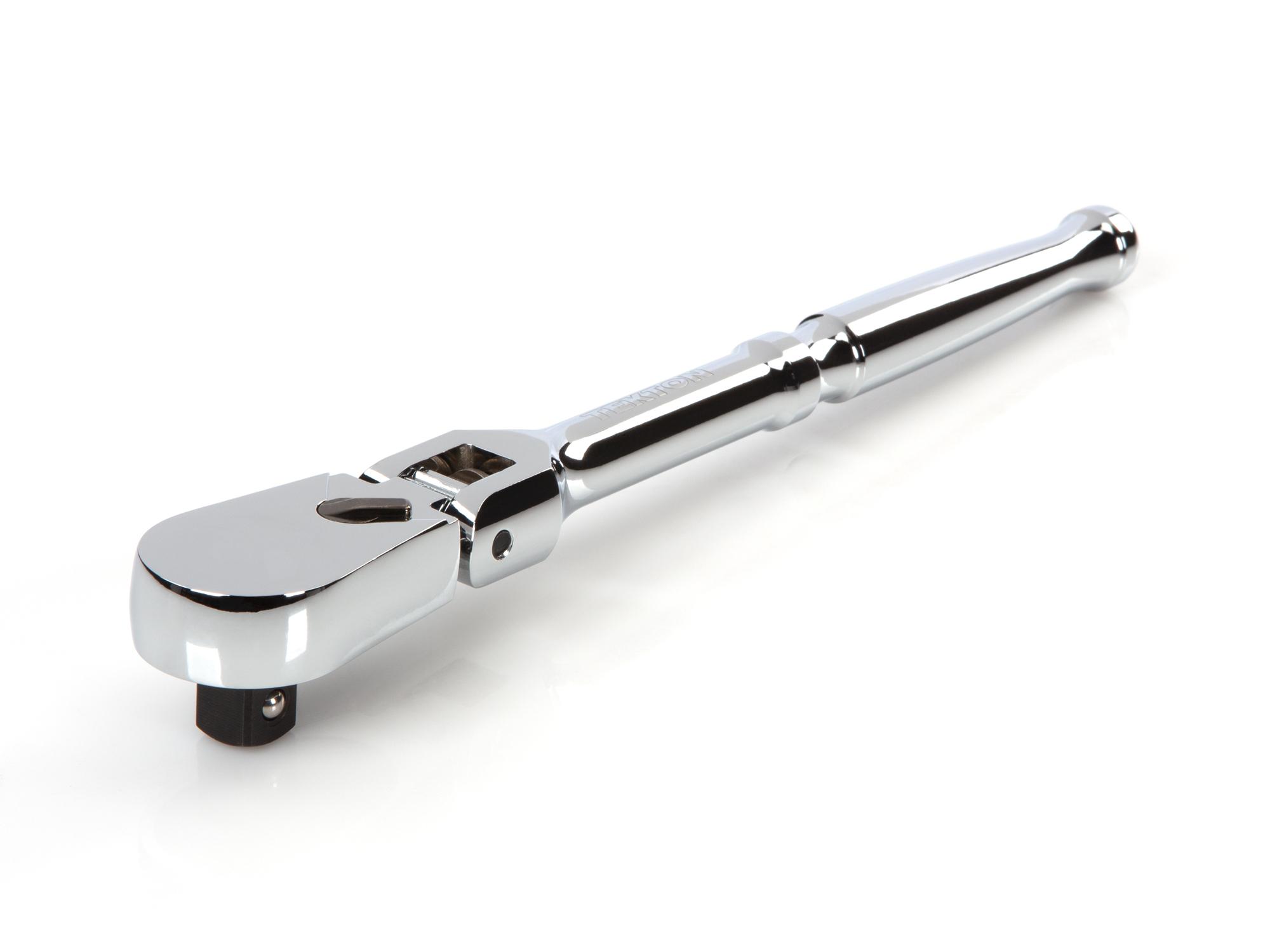 Front-right angle view of Tekton 10 1/2 inch ratchet. Item #SRH21210