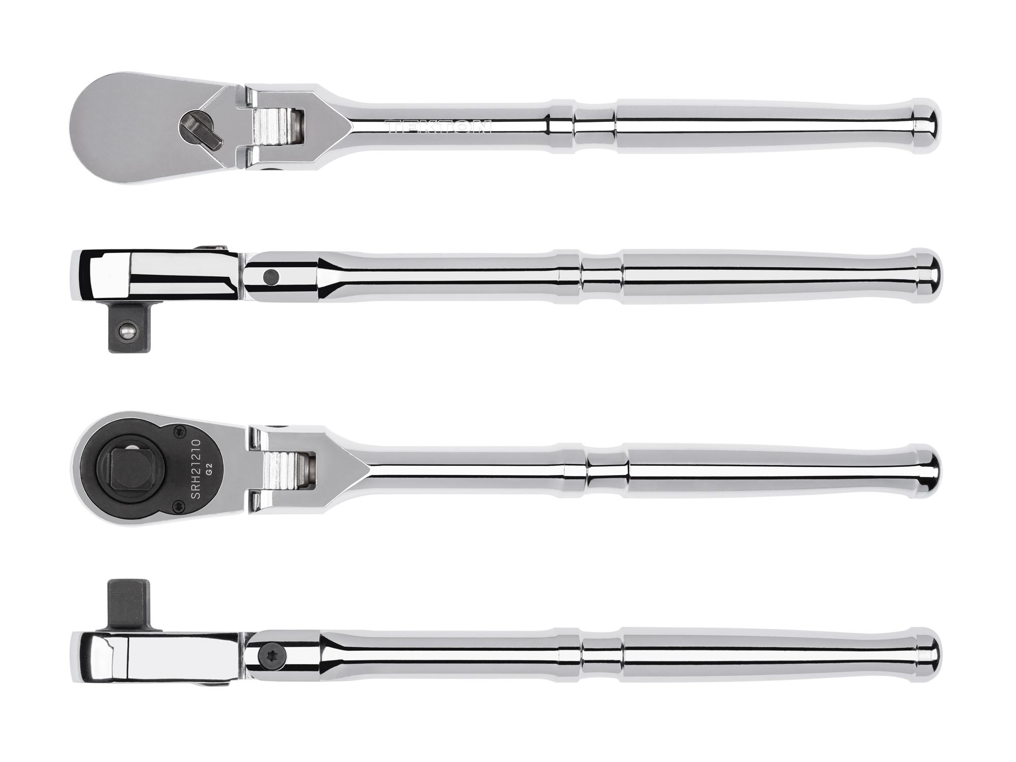 Side view of Tekton 10 1/2 inch ratchet. Item #SRH21210