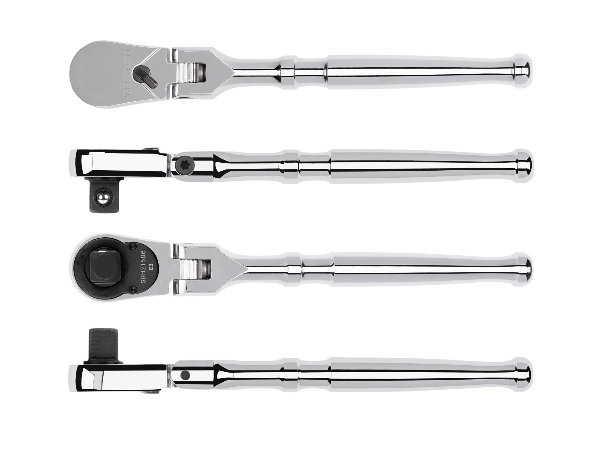 Side view of Tekton 6 inch ratchet. Item #SRH21506