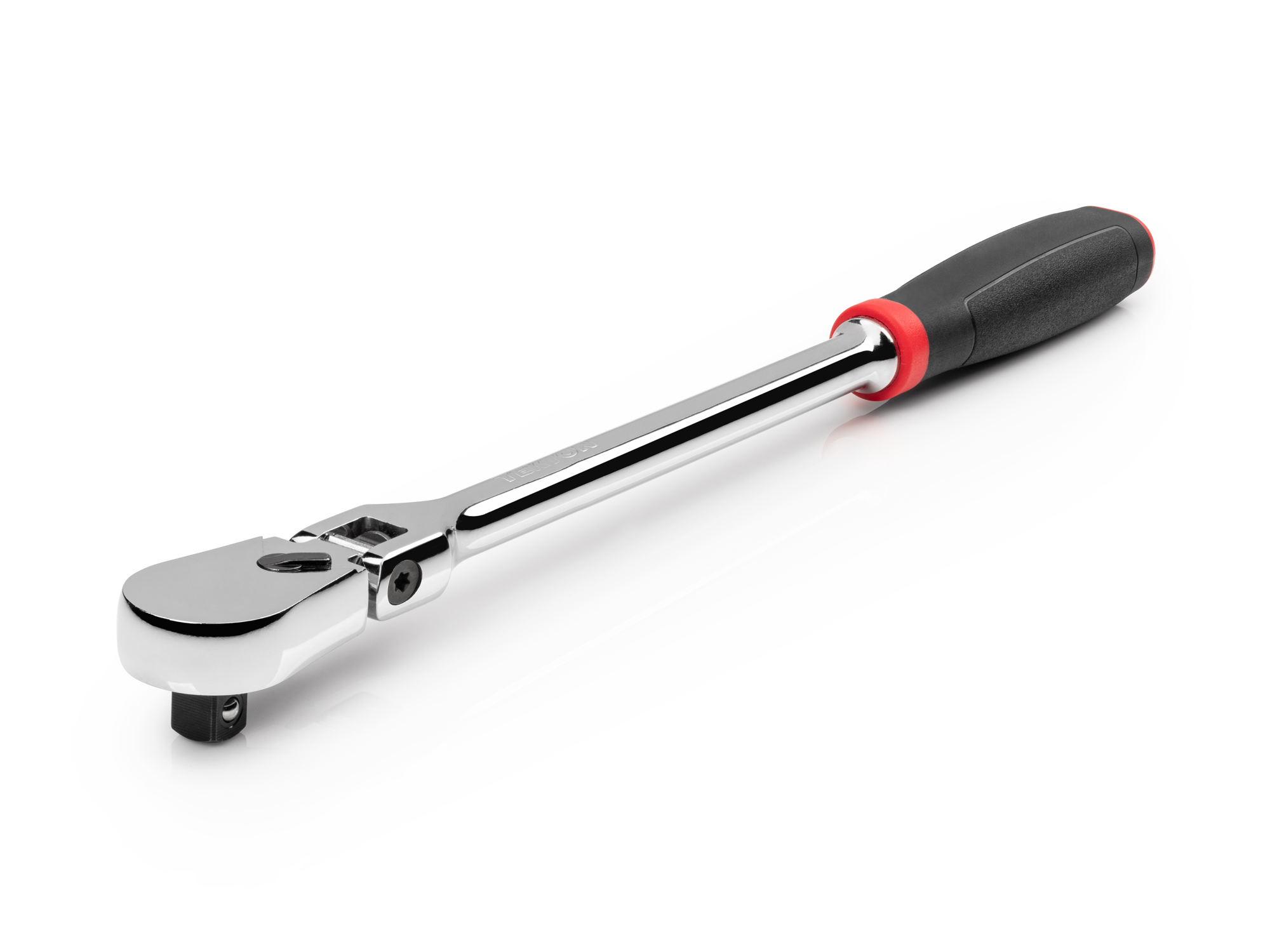 Classic non-quick-release flex head ratchet with 180-degree flex, 90-tooth gear, and 4-degree swing. Ultra-compact head and comfort grip handle. SRH22112.