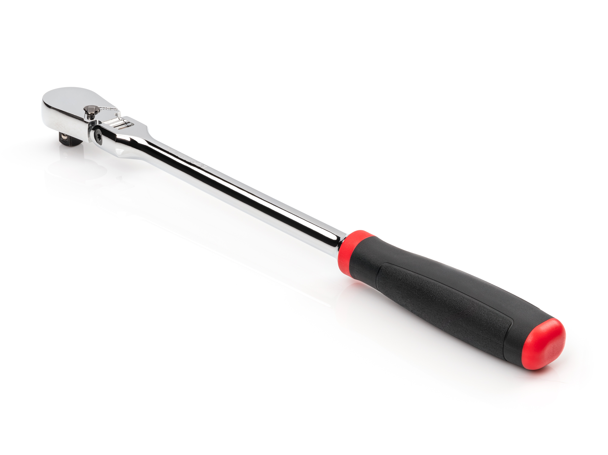 Classic non-quick-release flex head ratchet with 180-degree flex, 90-tooth gear, and 4-degree swing. Ultra-compact head and comfort grip handle. SRH22112.